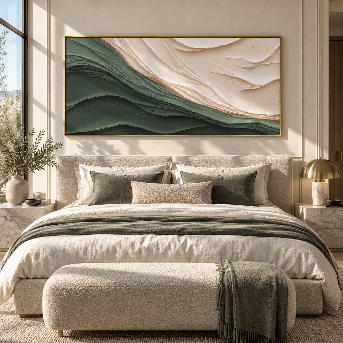 Green Slope Meets Ivory presented in an alternate styled interior
