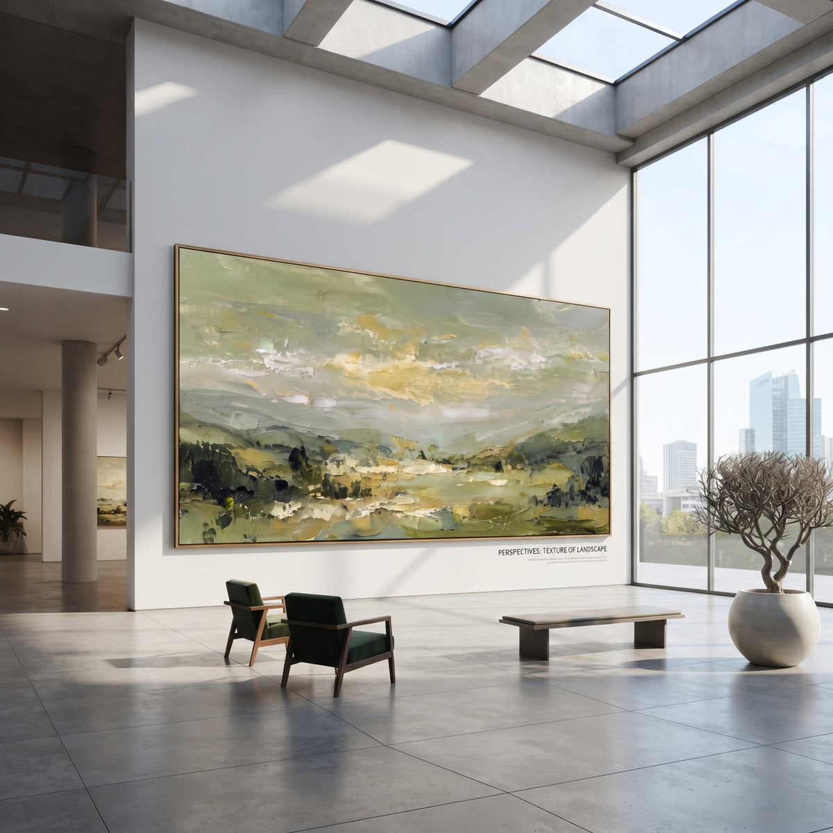 Sage Valley Opens painting presented in an alternate room setting