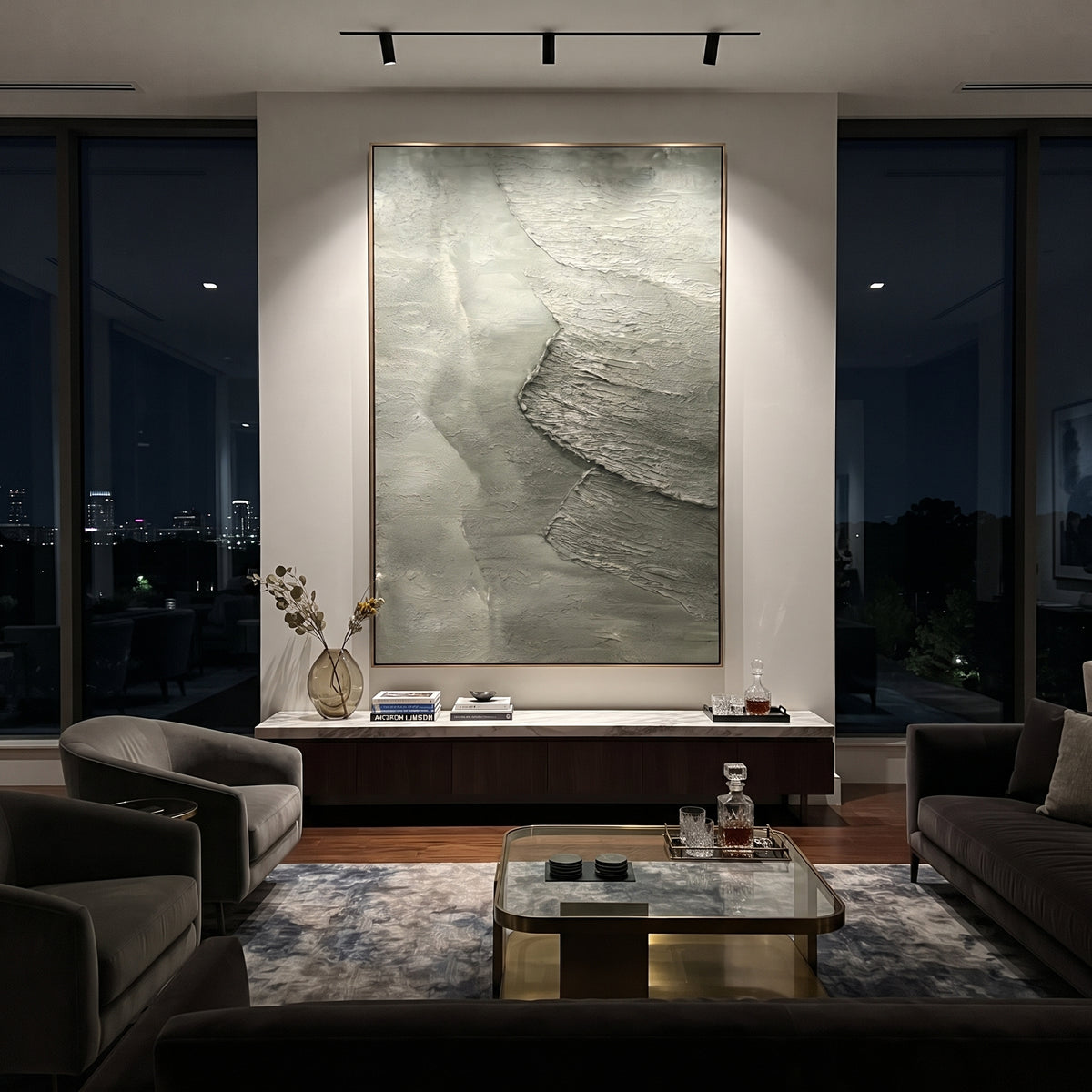 Tide Carves Quiet Stone displayed with natural materials and quiet decor