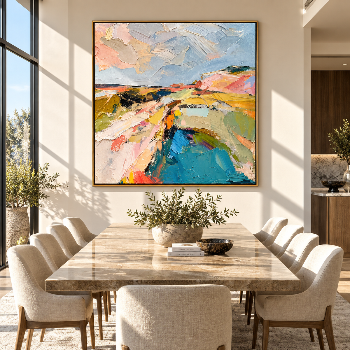 Color Roads to Water presented in an alternate room setting