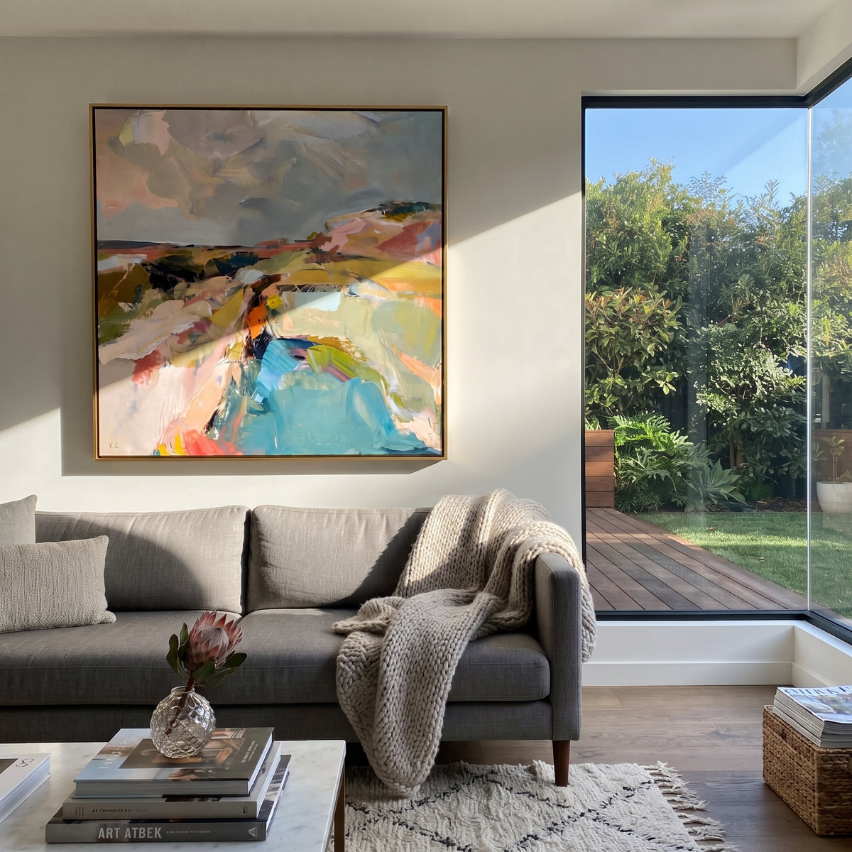 Pastel Valley in Motion presented in an alternate styled interior