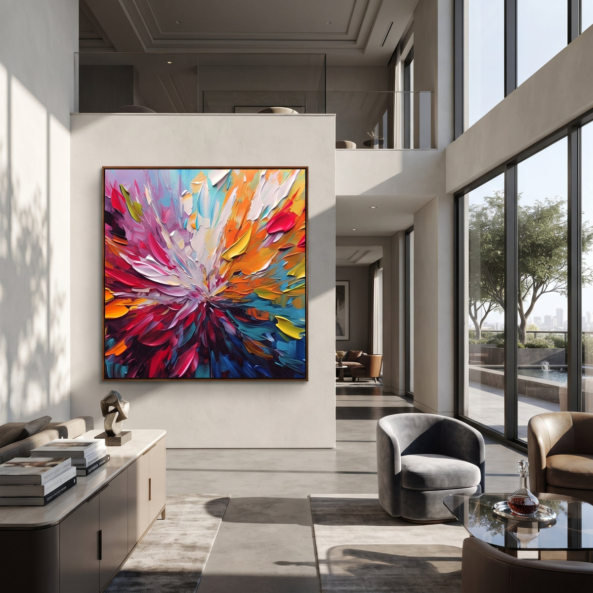Color Bloom Unfolds presented in an alternate styled interior