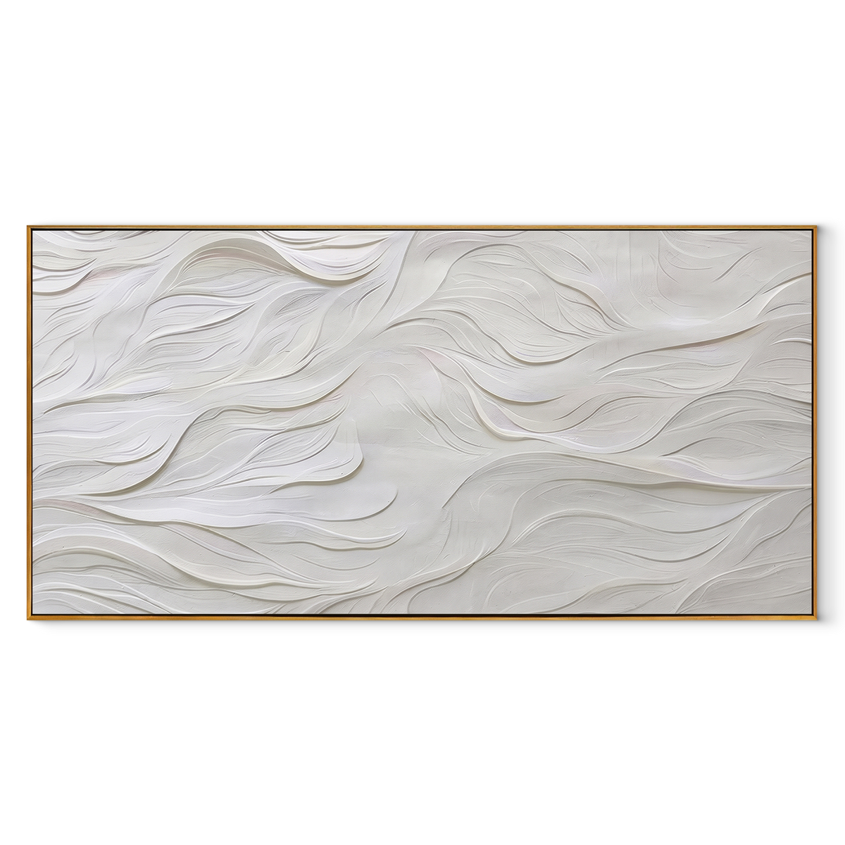 Slate Onyx Horizon Intervals Cadence - textured landscape painting in a wood frame on white