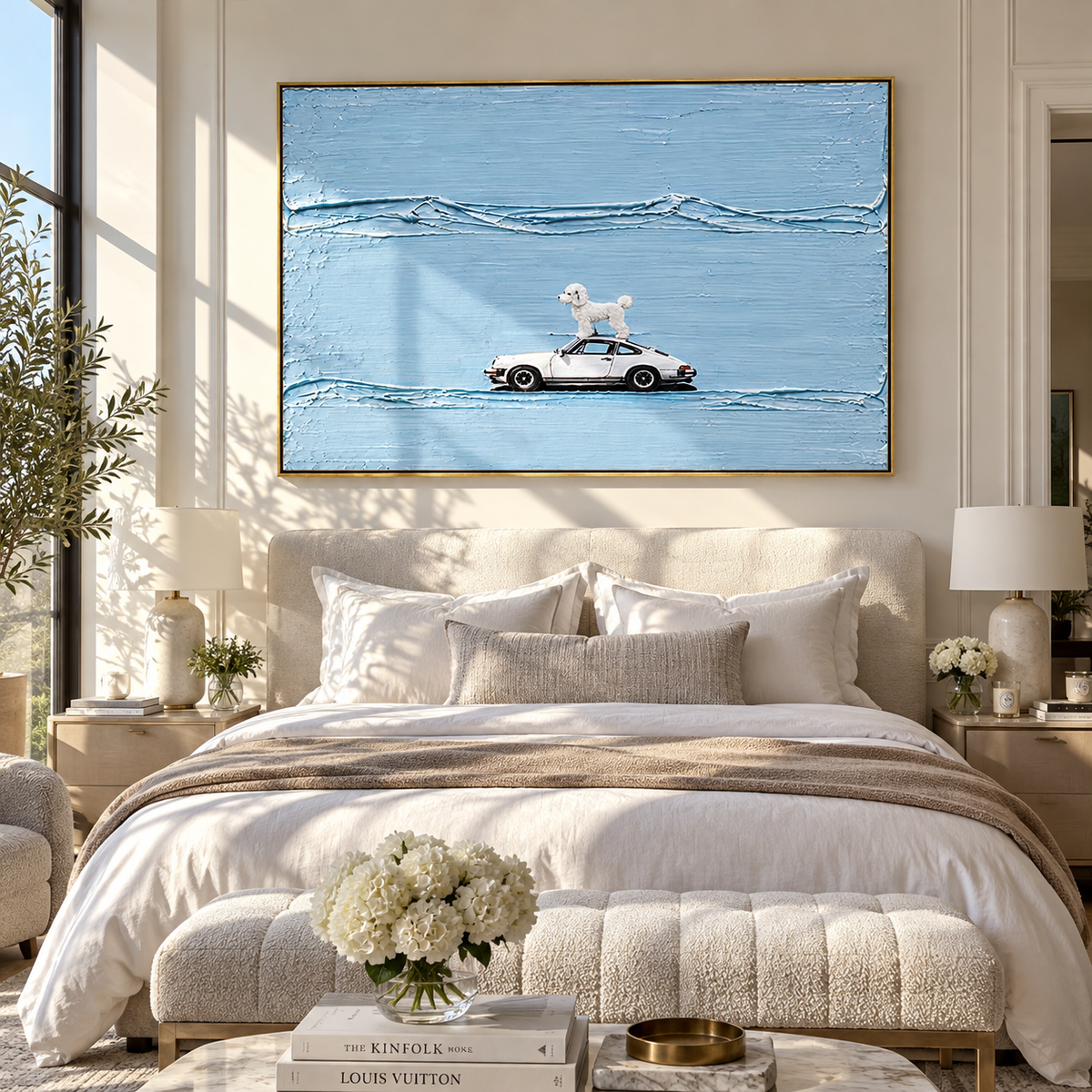 Azure Onyx Road Relief Interval - textured car painting displayed in a styled interior