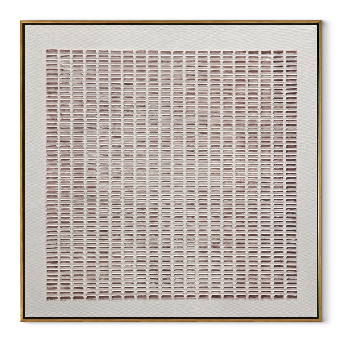 Slate Umber Crimson Contours Quiet - textured abstract painting in a wood frame on white