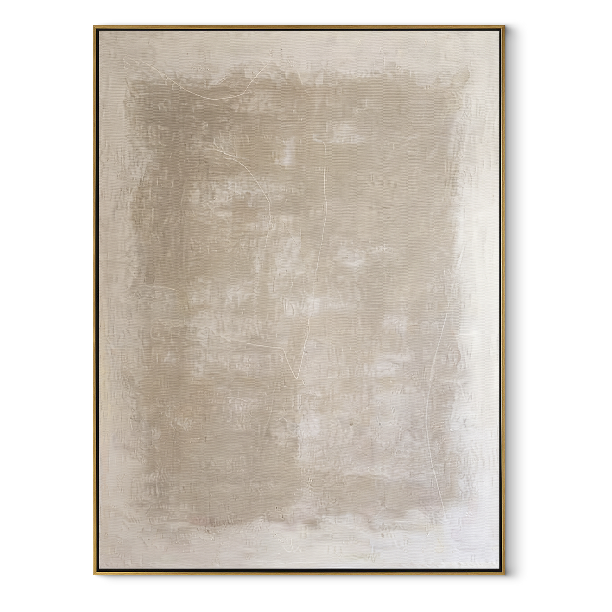 Linen Slate Onyx Field Form - textured abstract painting in a wood frame on white