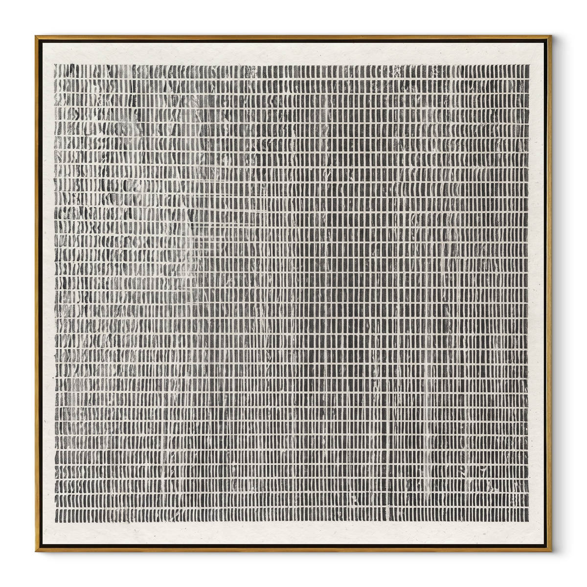 Slate Onyx Umber Relief Dusk - textured abstract painting in a wood frame on white