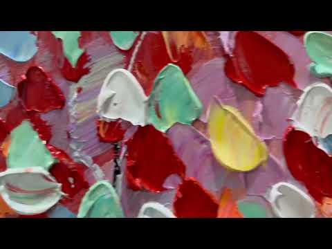 Rainbow Canopy – Modern Impasto Tree of Life Oil Painting | Vibrant Te