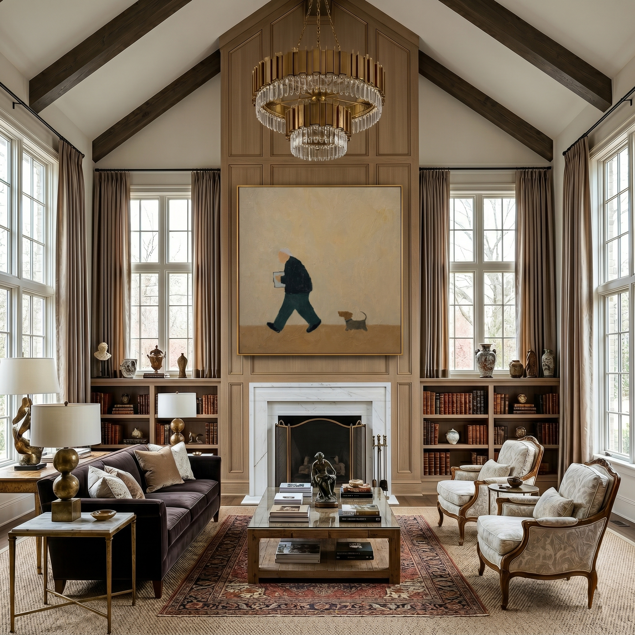 The Evening Reader painting in a living room setting