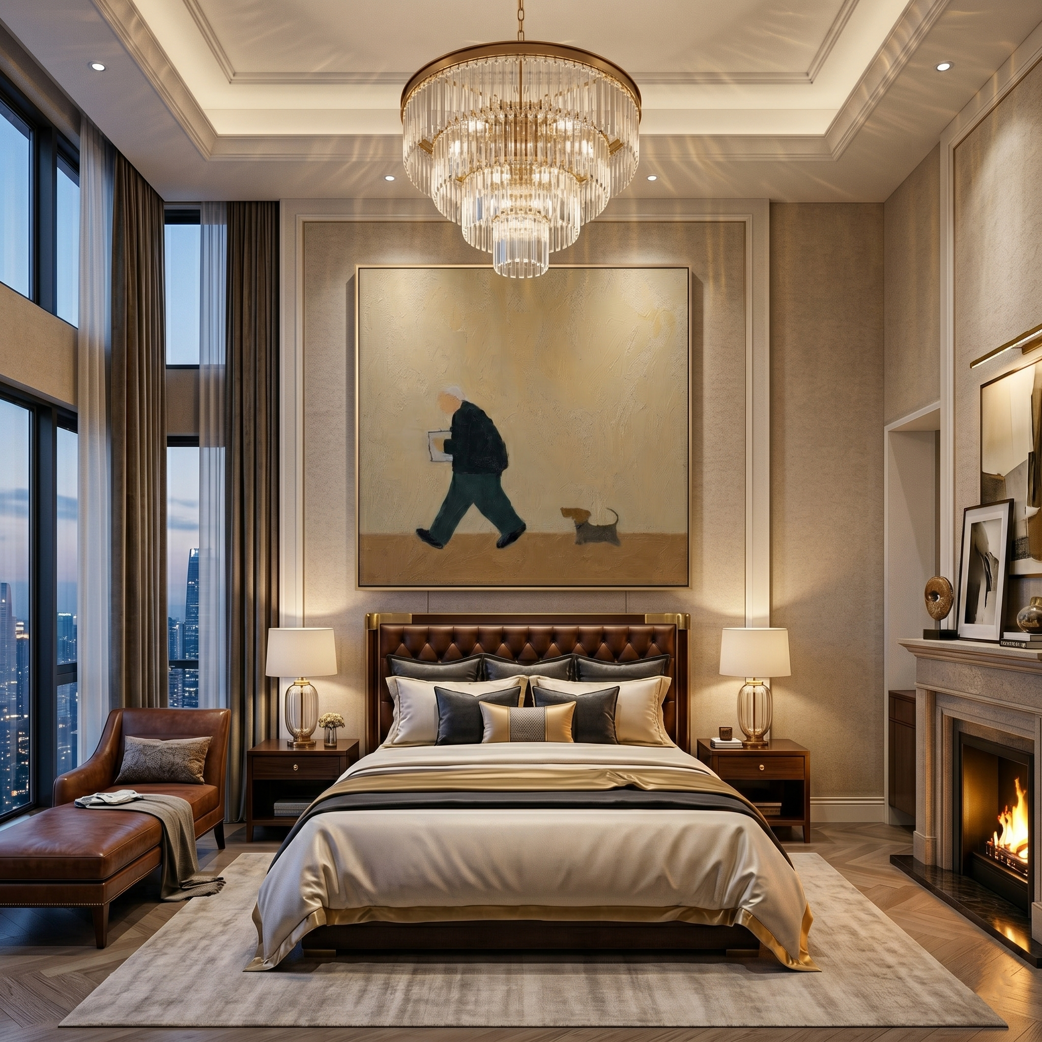 The Evening Reader painting in a room setting