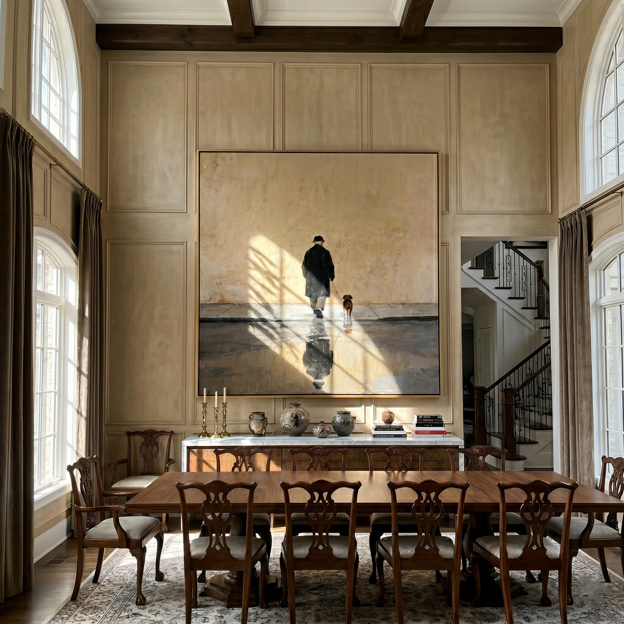 The Rainy Reflection painting in a room setting