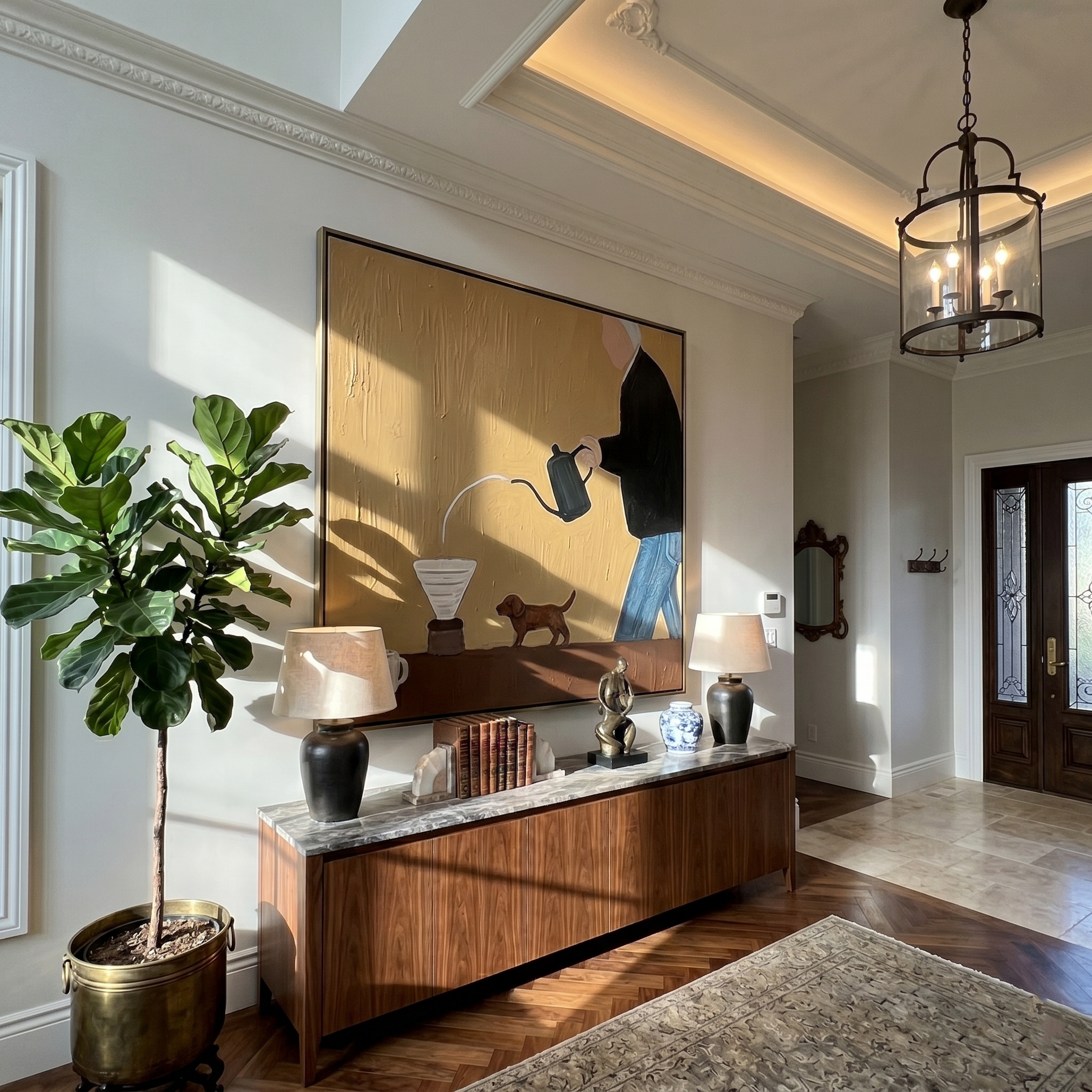 The Morning Pour painting in a room setting