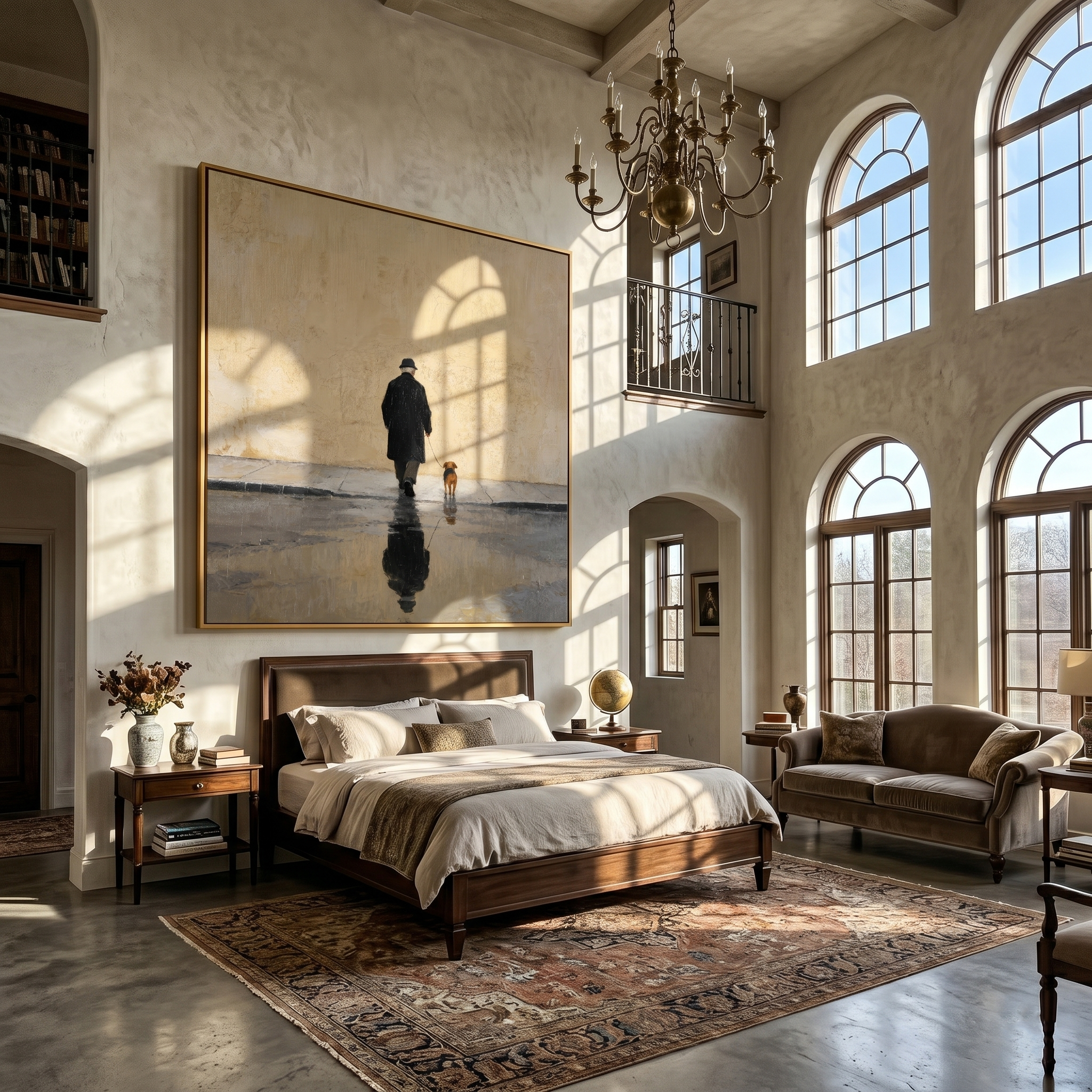 The Rainy Reflection painting in a room setting