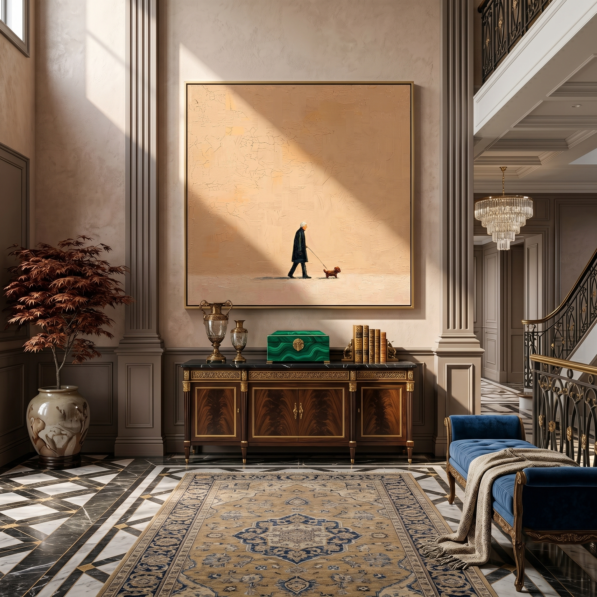 The Afternoon Stroll painting in a room setting