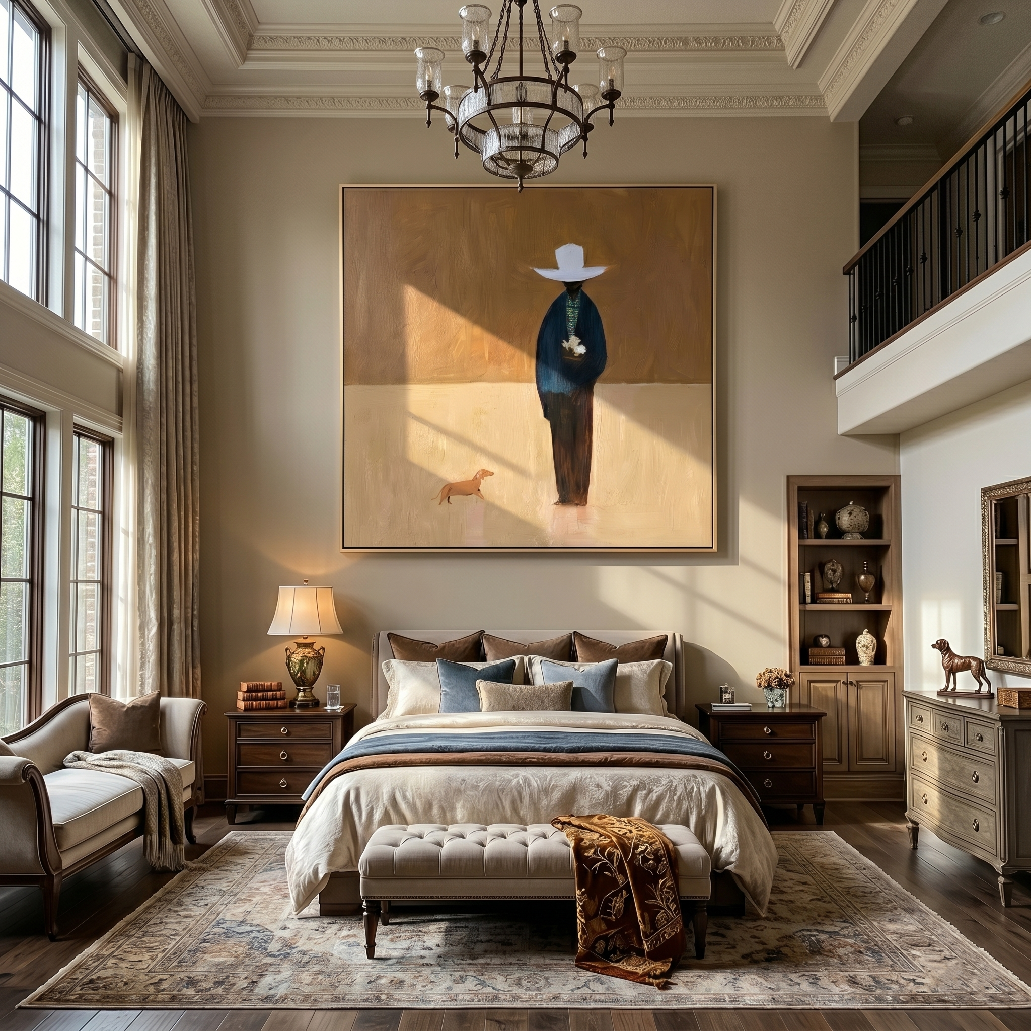 The Quiet Wanderer painting in a room setting