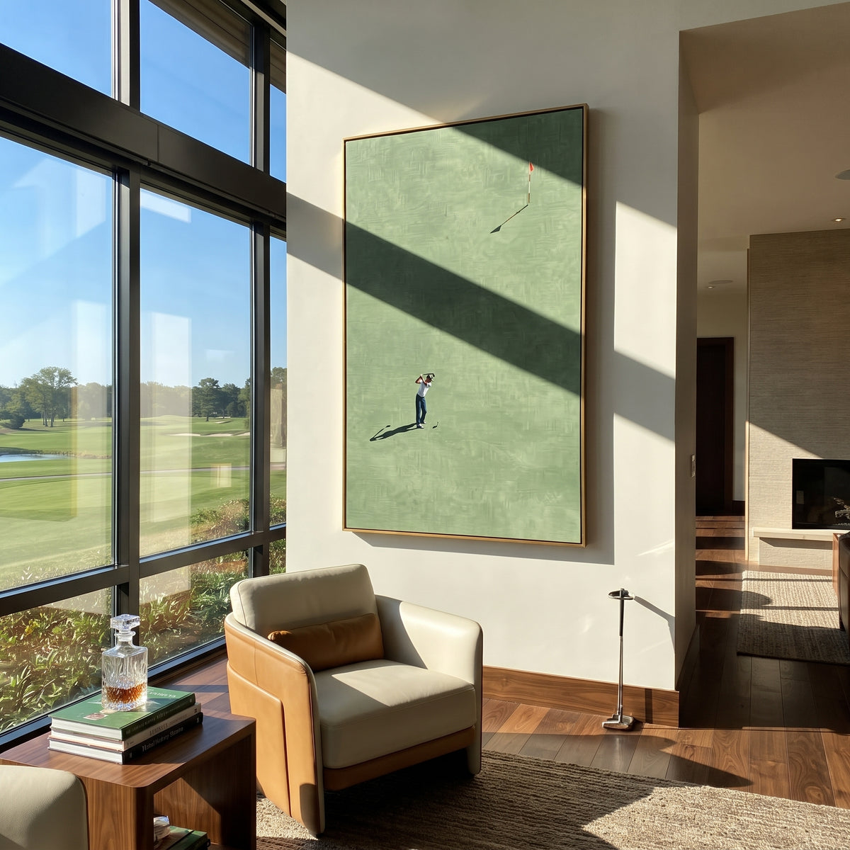 Long Shadow Morning Putt displayed in a styled interior