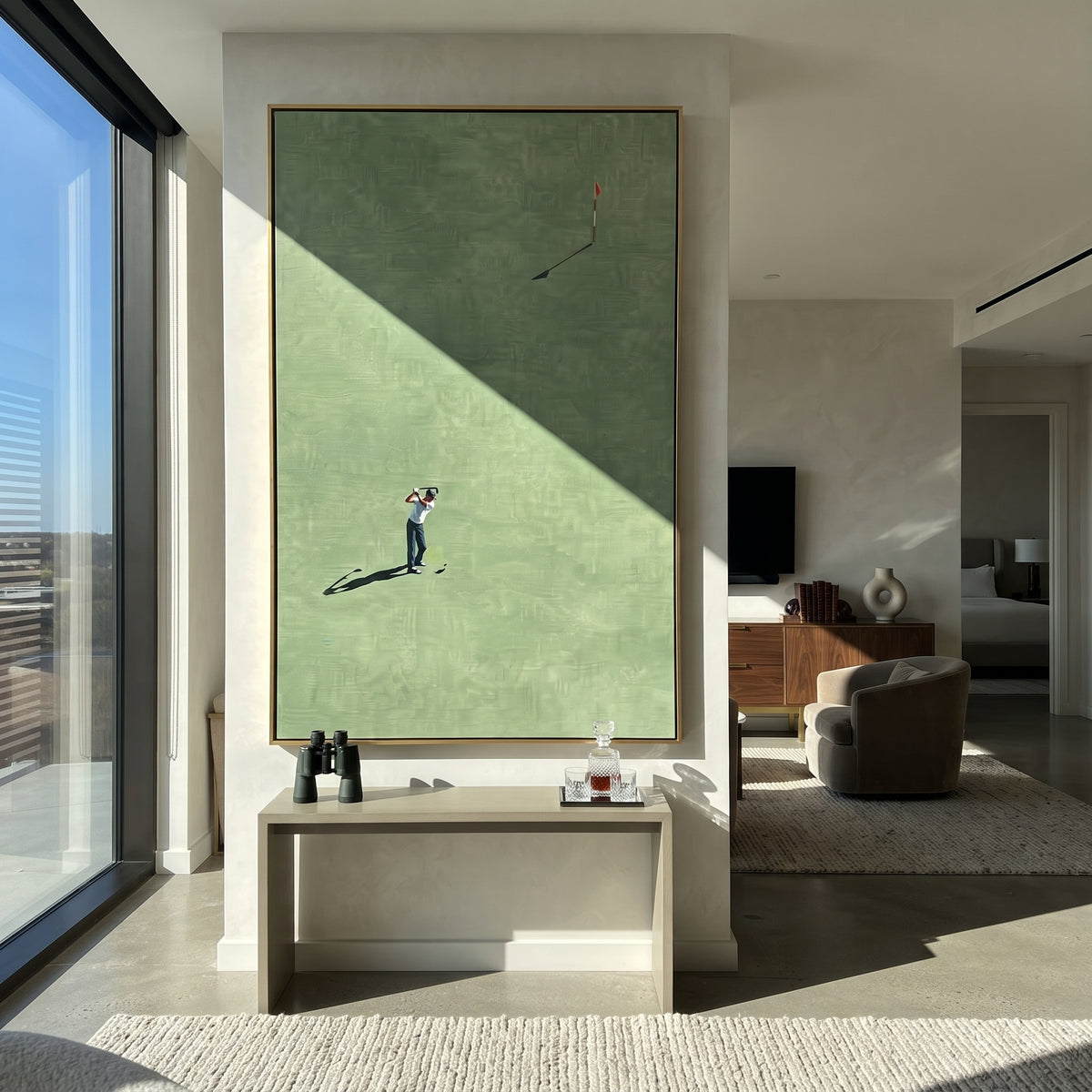 Long Shadow Morning Putt shown above contemporary furnishings