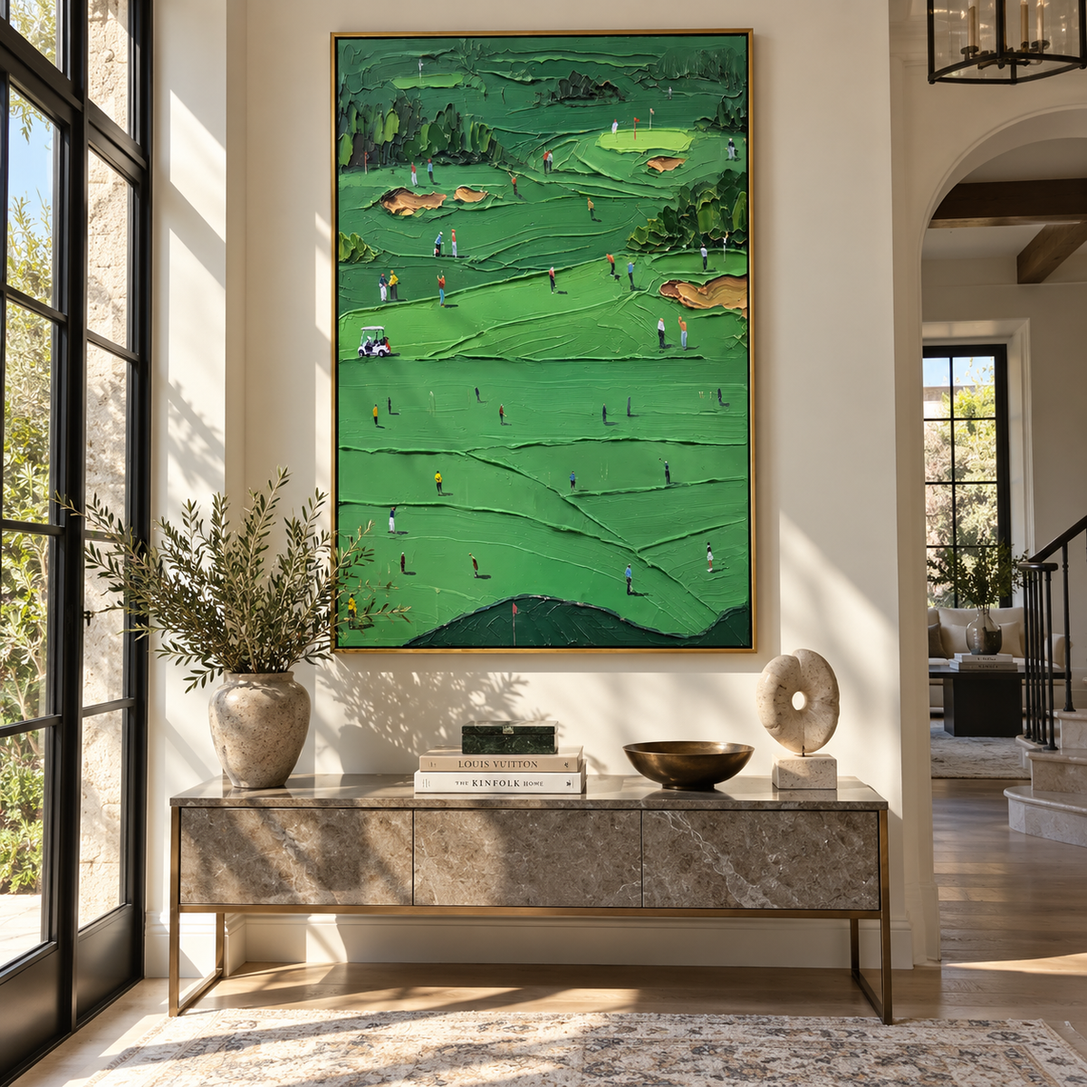 Players Across Emerald Course shown above contemporary furnishings