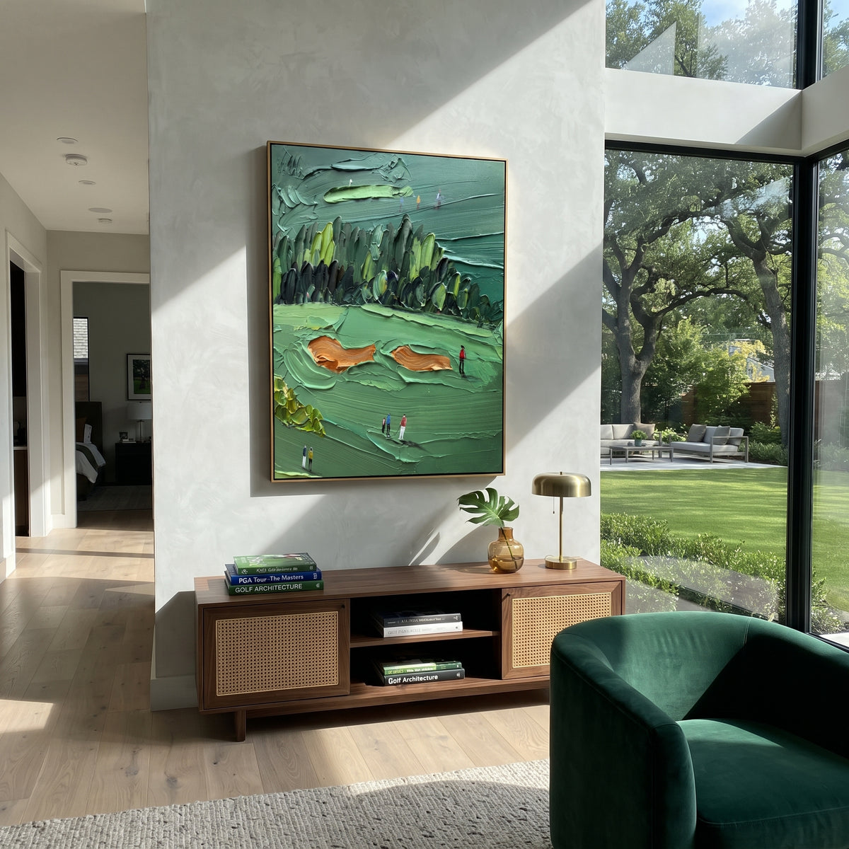 Orange Bunkers Green Current displayed in a styled interior