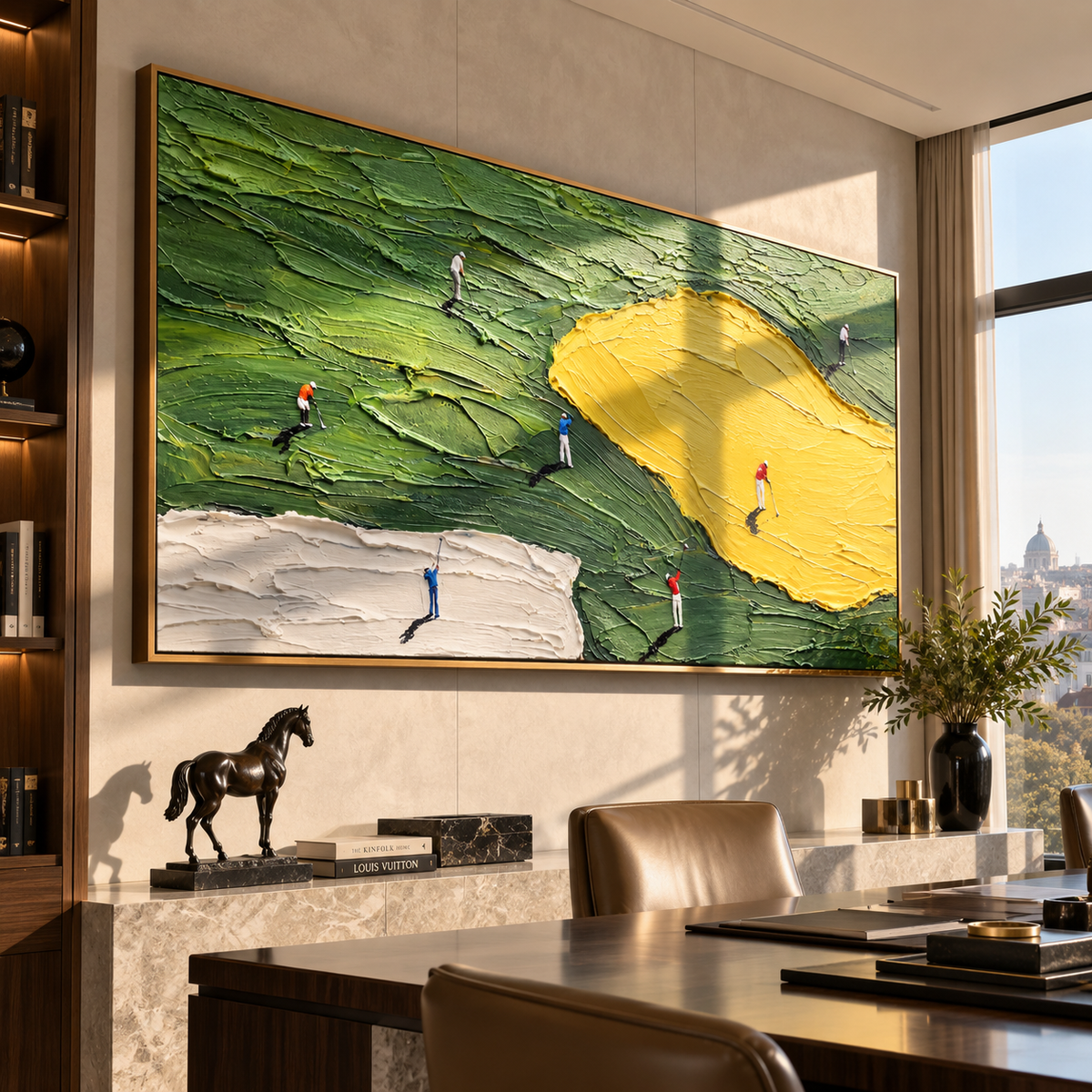 Players Circle Yellow Green presented in an alternate room setting