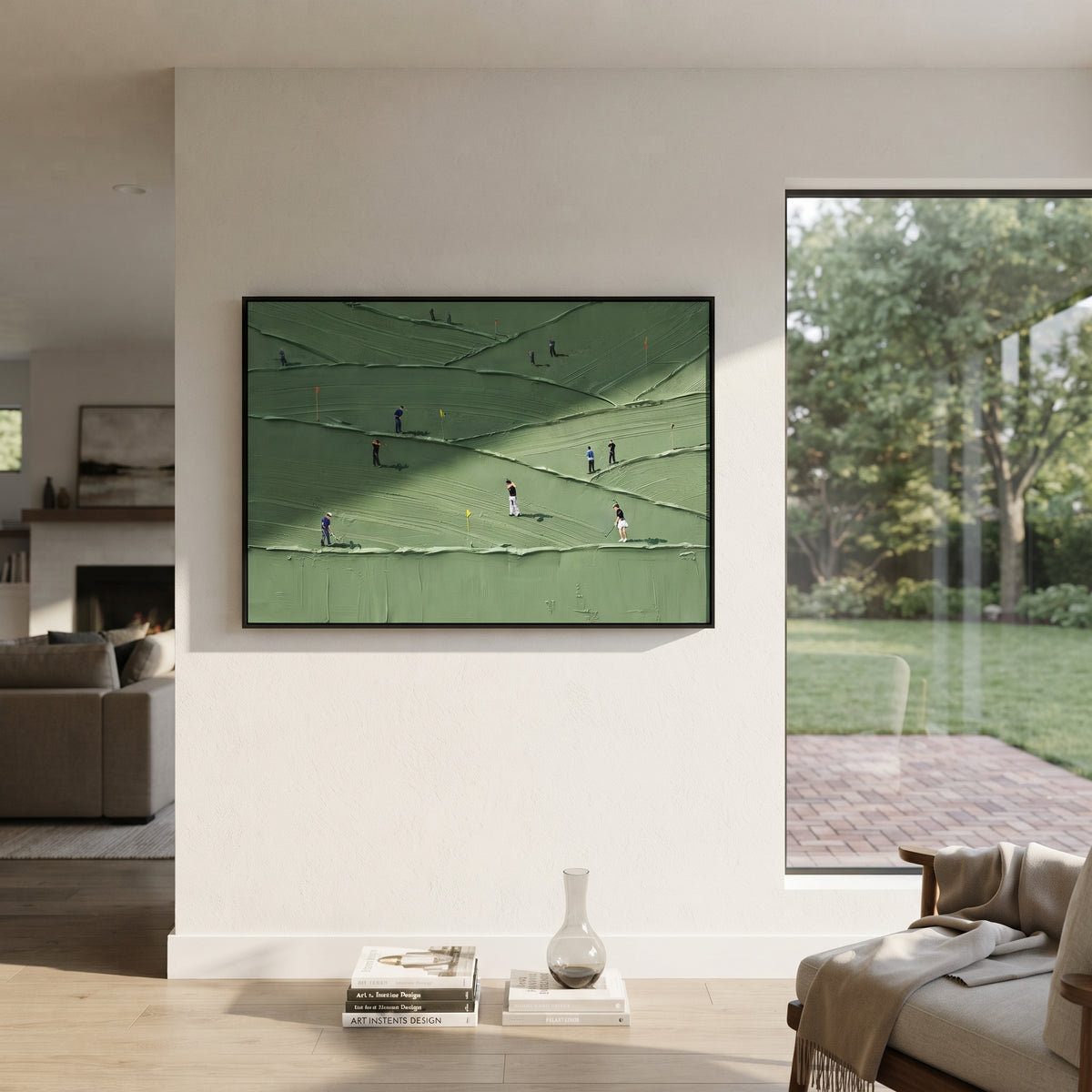 Players Between Green Ridges in an alternate room setting