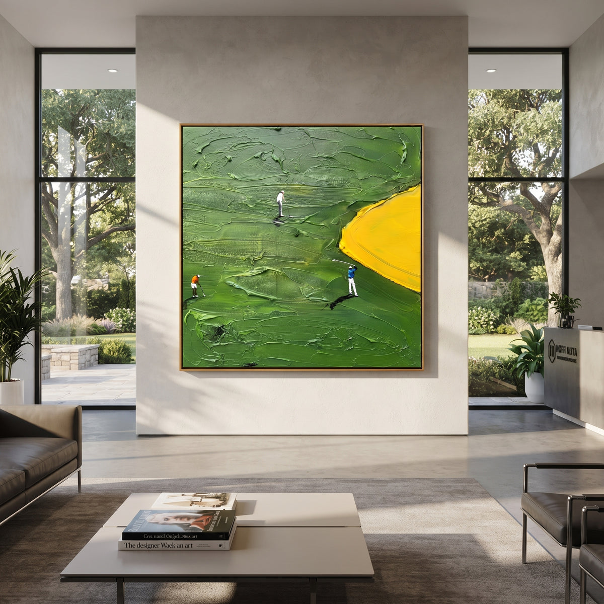 Yellow Green Quiet Round with natural materials and decor
