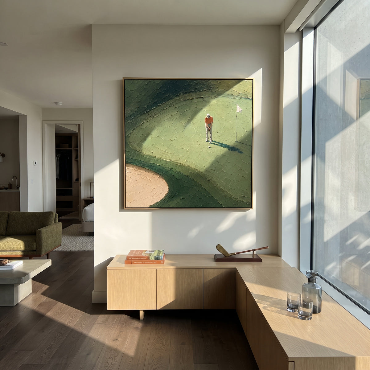 Red Shirt Long Shadow with natural materials and decor