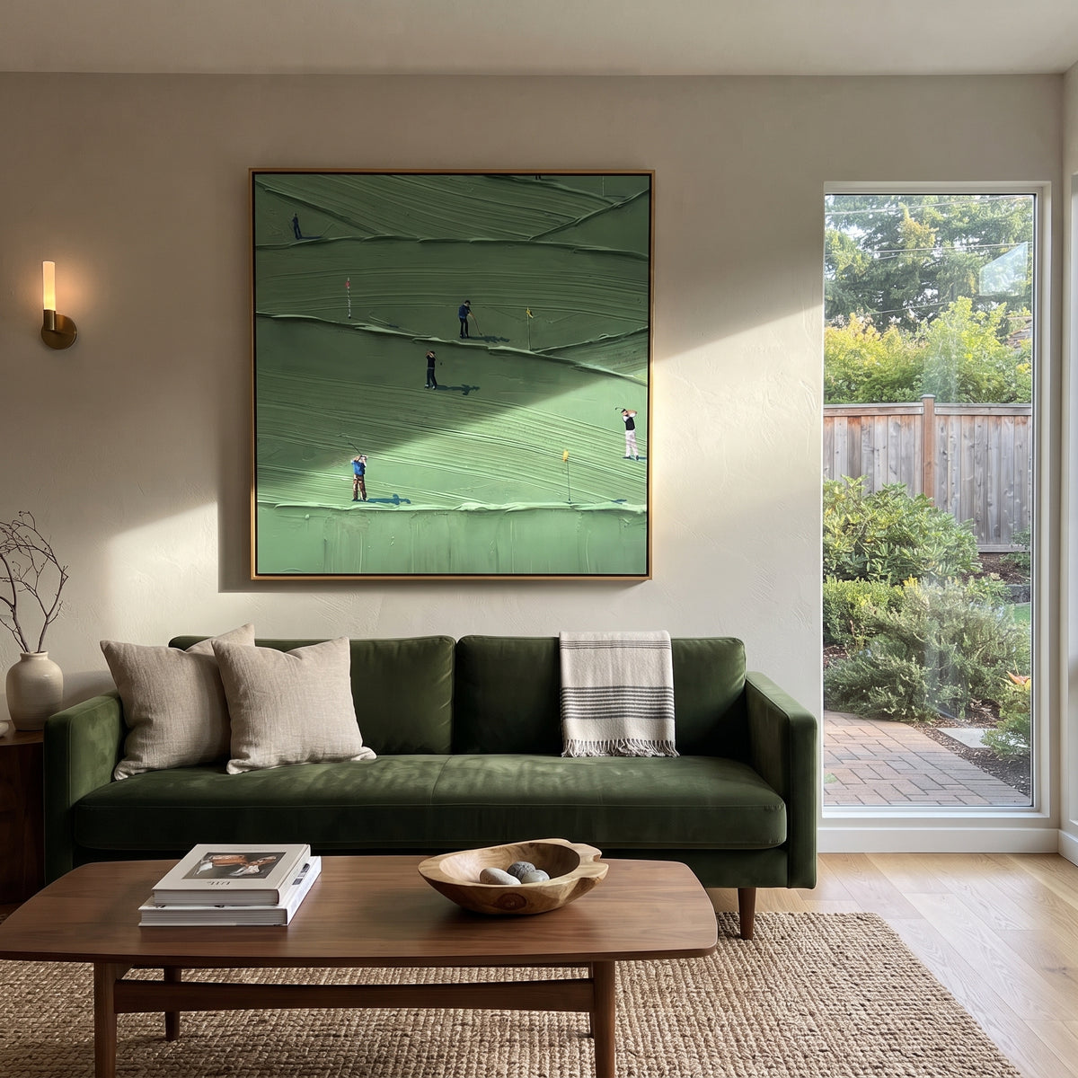 Players Under Mint Lines shown above contemporary furnishings