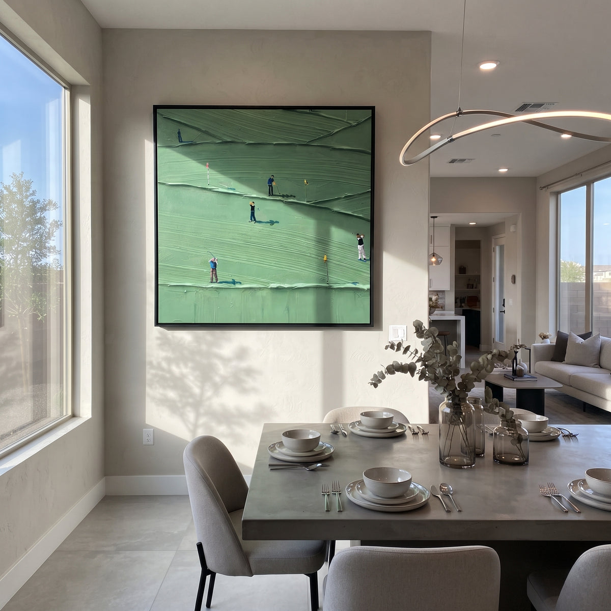 Players Under Mint Lines with natural materials and decor