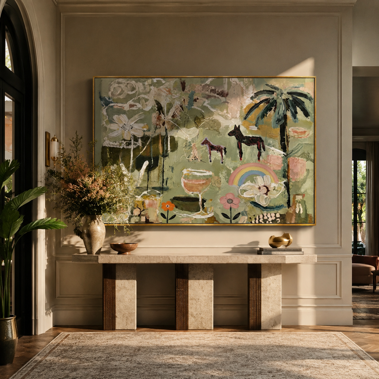 Garden of Small Wonders styled in a quiet reading nook with neutral furnishings