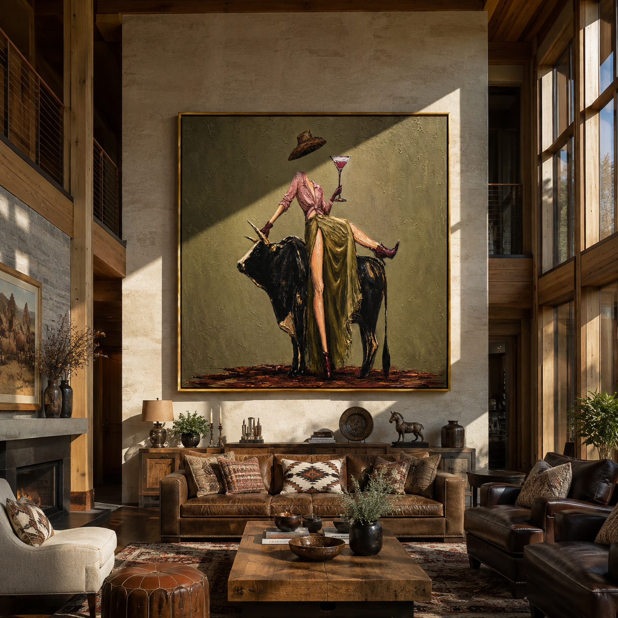 Brim Above the Bull styled in a calm bedroom or lounge interior