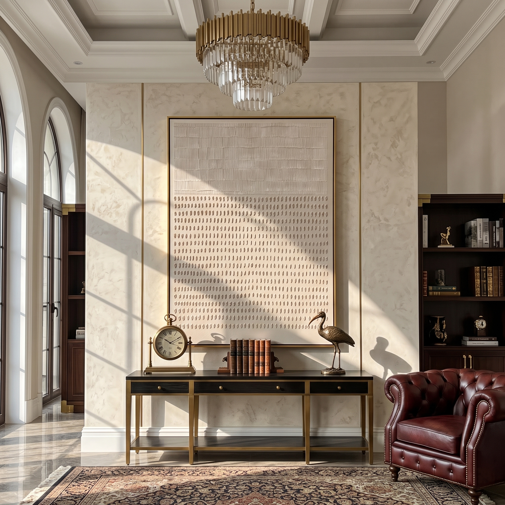 Pearl Relief – Layered Textured White Ridge Painting | Wabi-Sabi Vertical Art