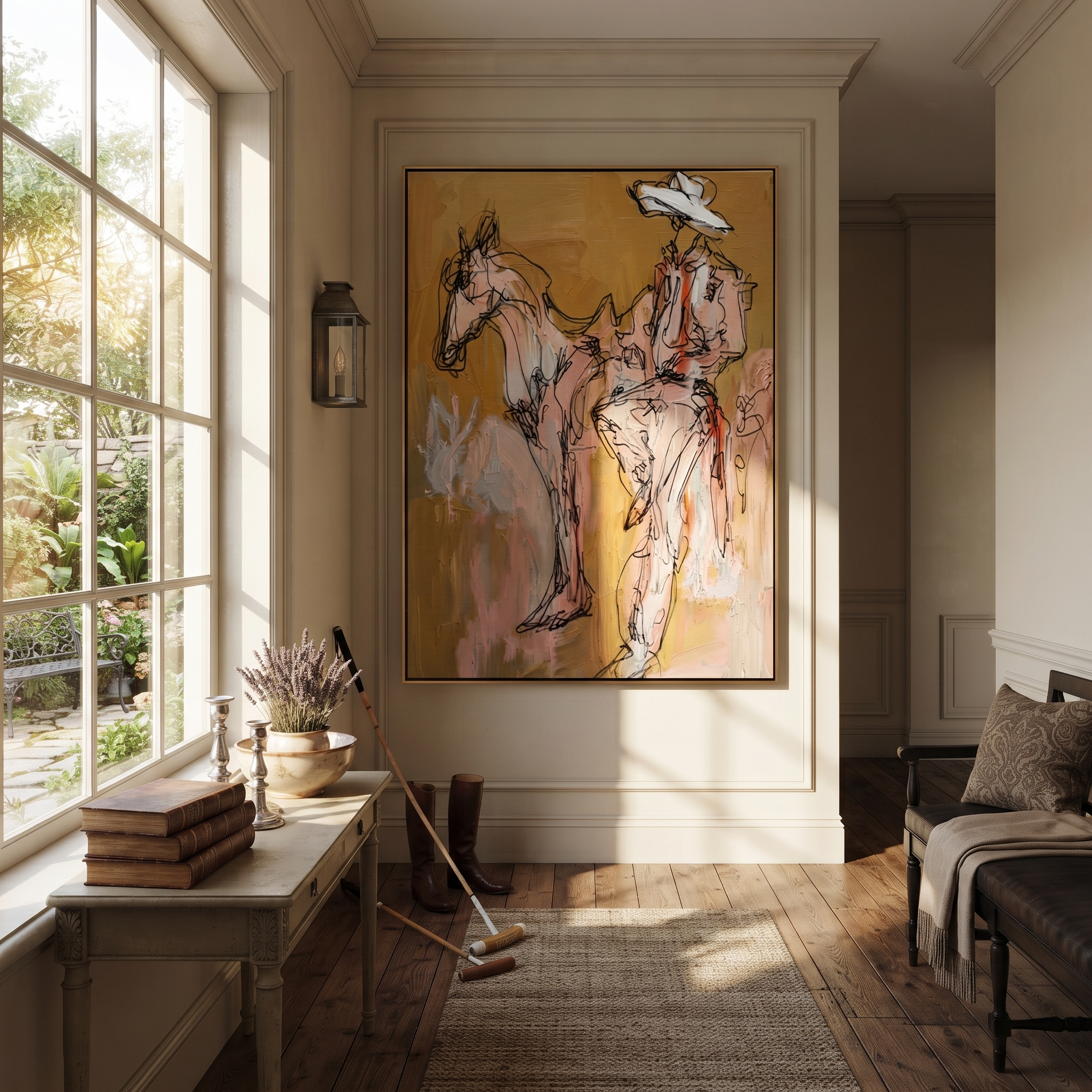 Still Hands Ride Ochre presented as a colorful interior focal point
