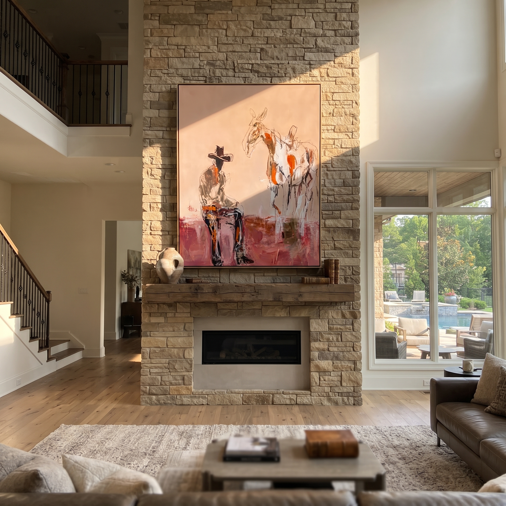 Blush Ground Holds Waiting styled with warm modern furnishings
