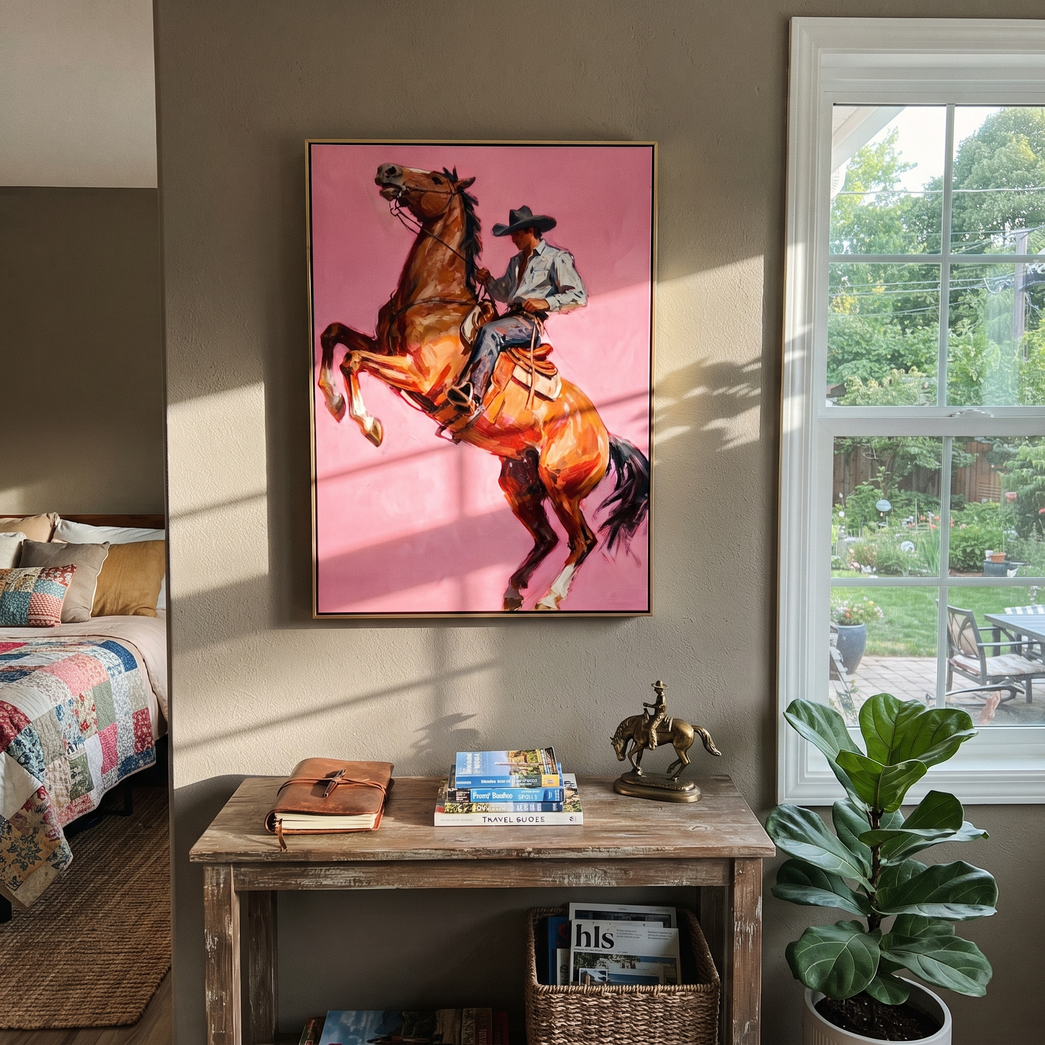 Chestnut Hooves Break Pink displayed in a layered residential setting