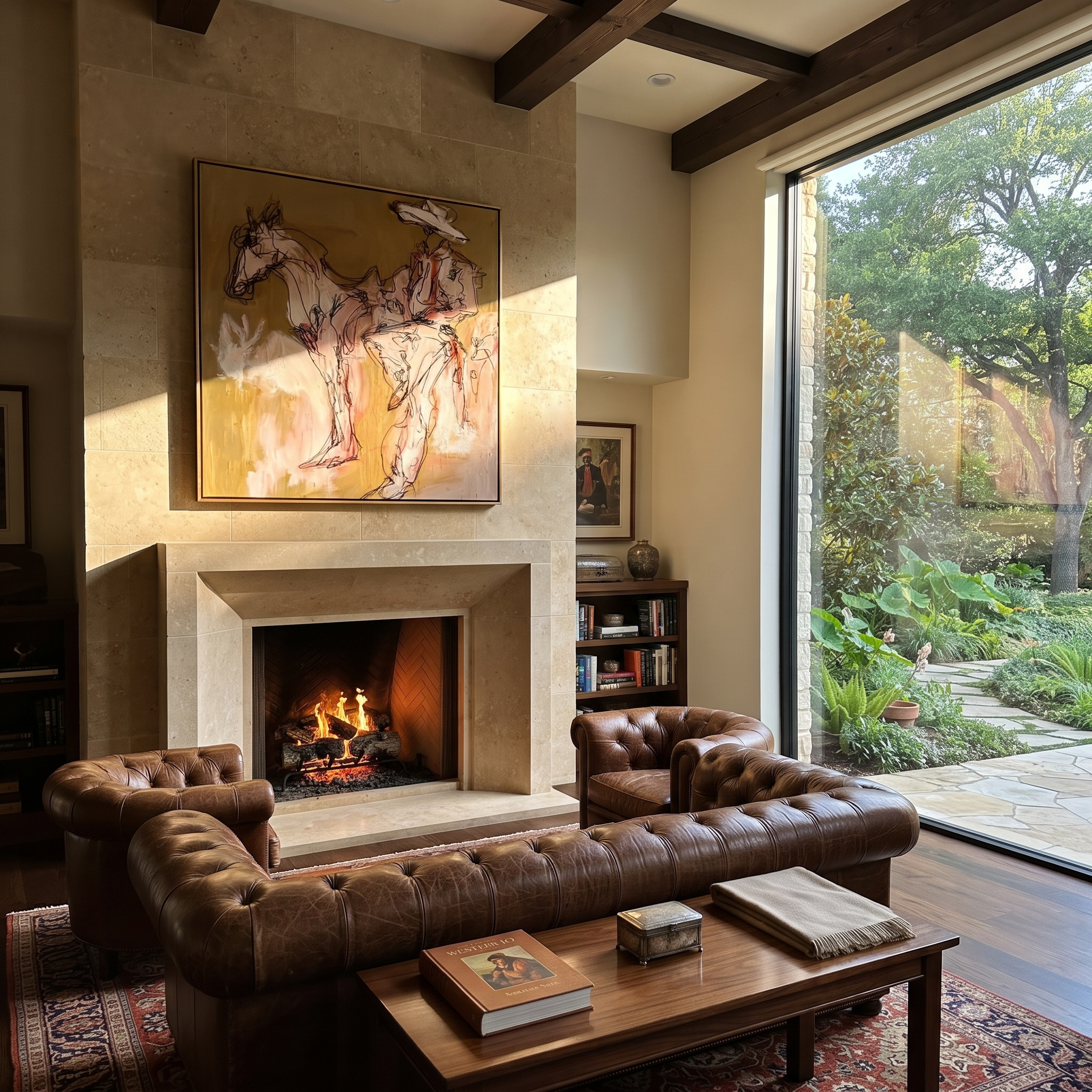 Pale Rider Waits Ochre styled with warm modern furnishings