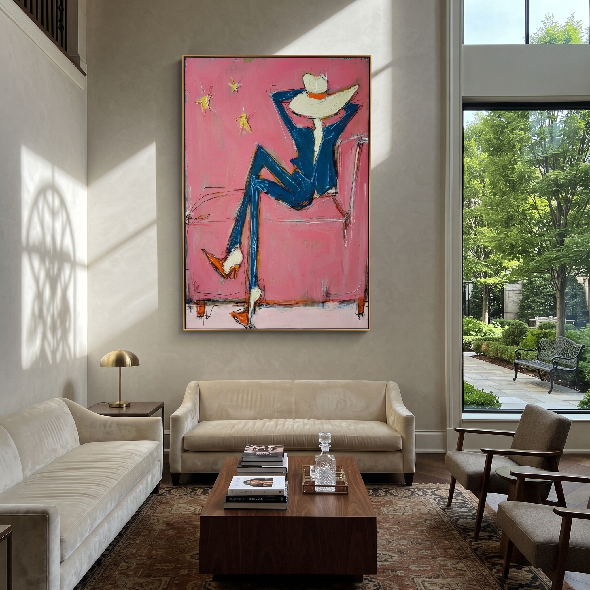 Blue Boots Face Starlight styled with wood, linen, and modern decor