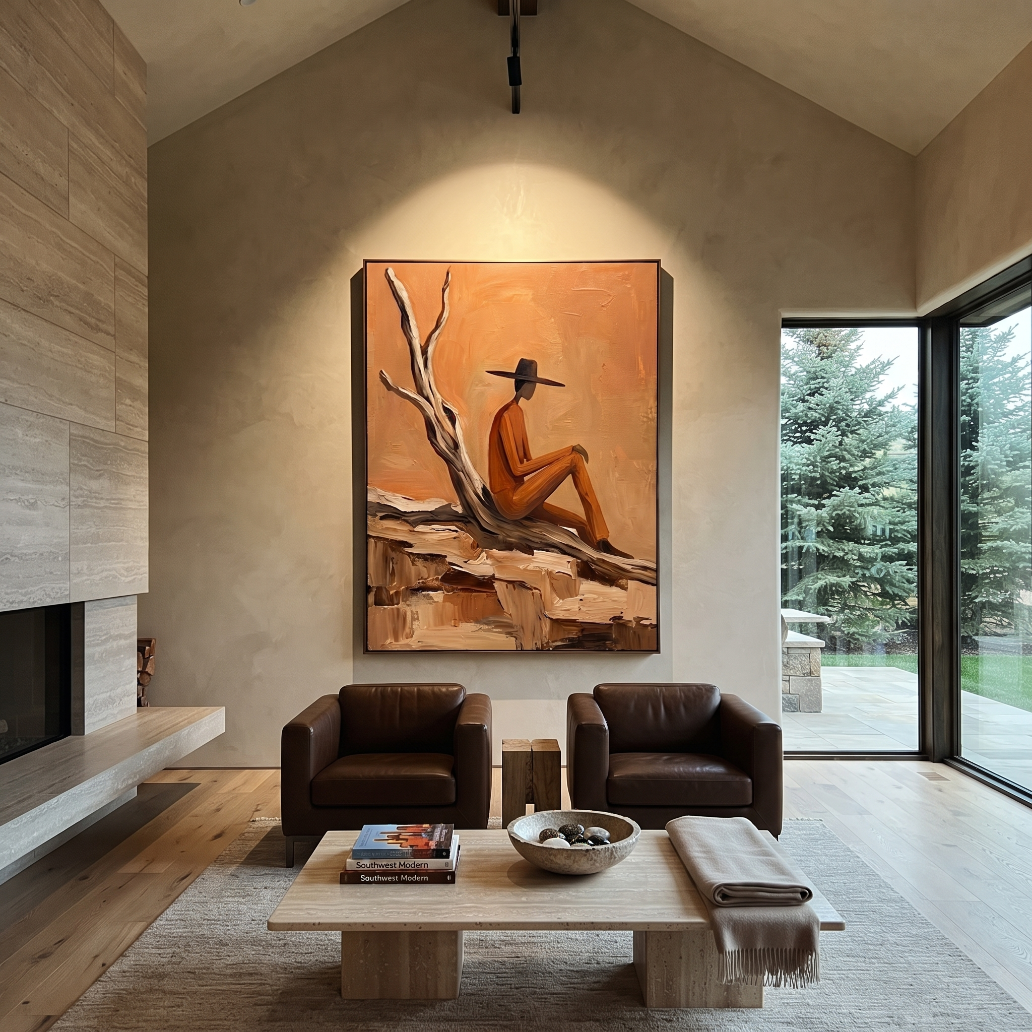 Deadwood Keeps His Counsel styled with warm modern furnishings
