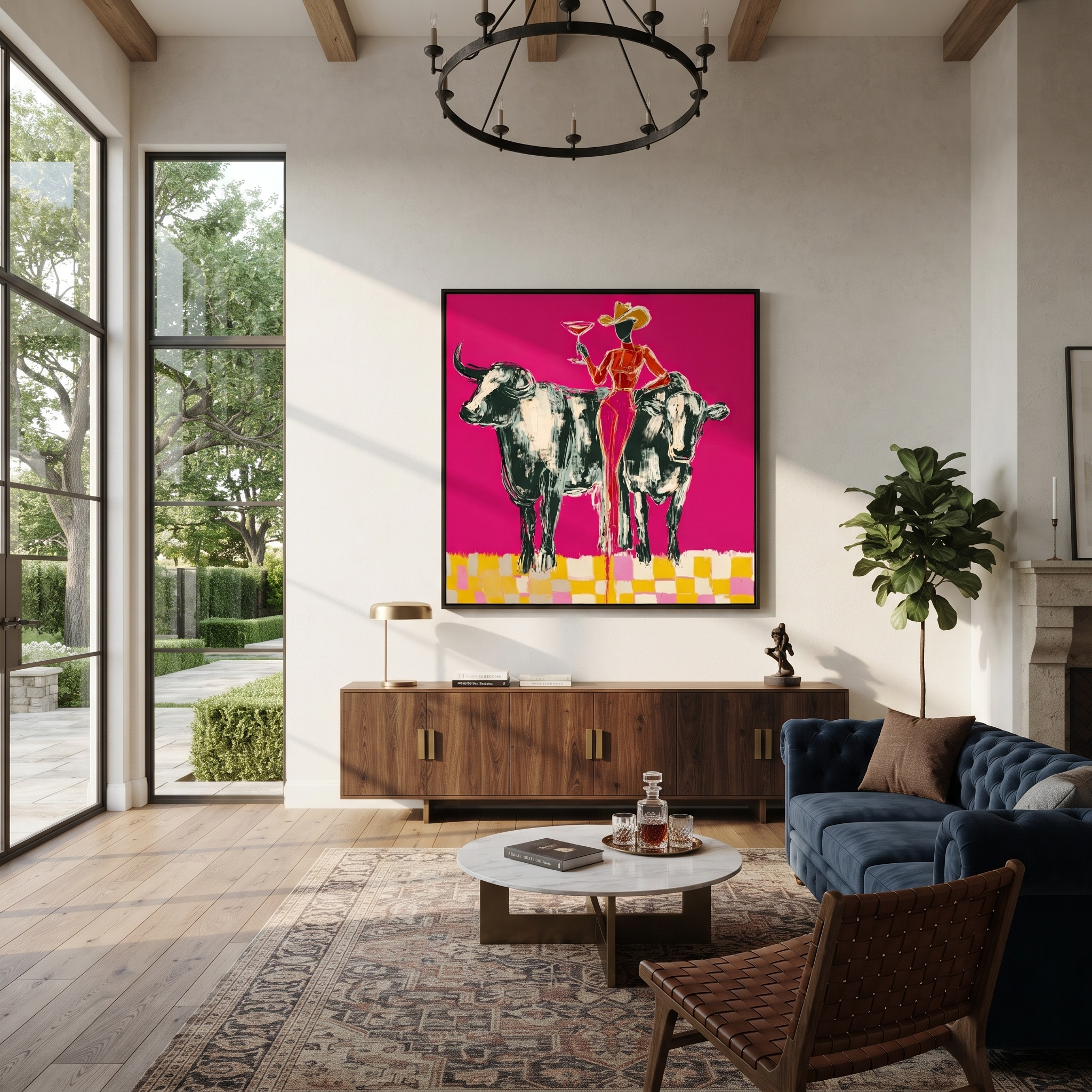 Twin Bulls Frame Toast displayed in a layered residential setting