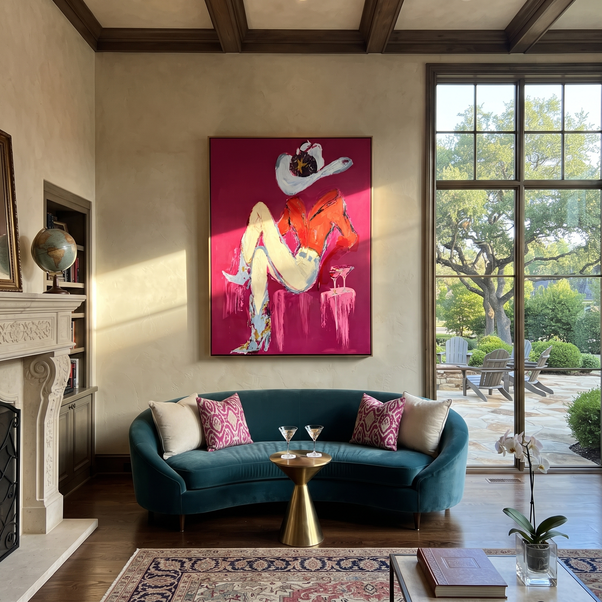 Scarlet Shirt Hides Stars displayed in a collected contemporary interior