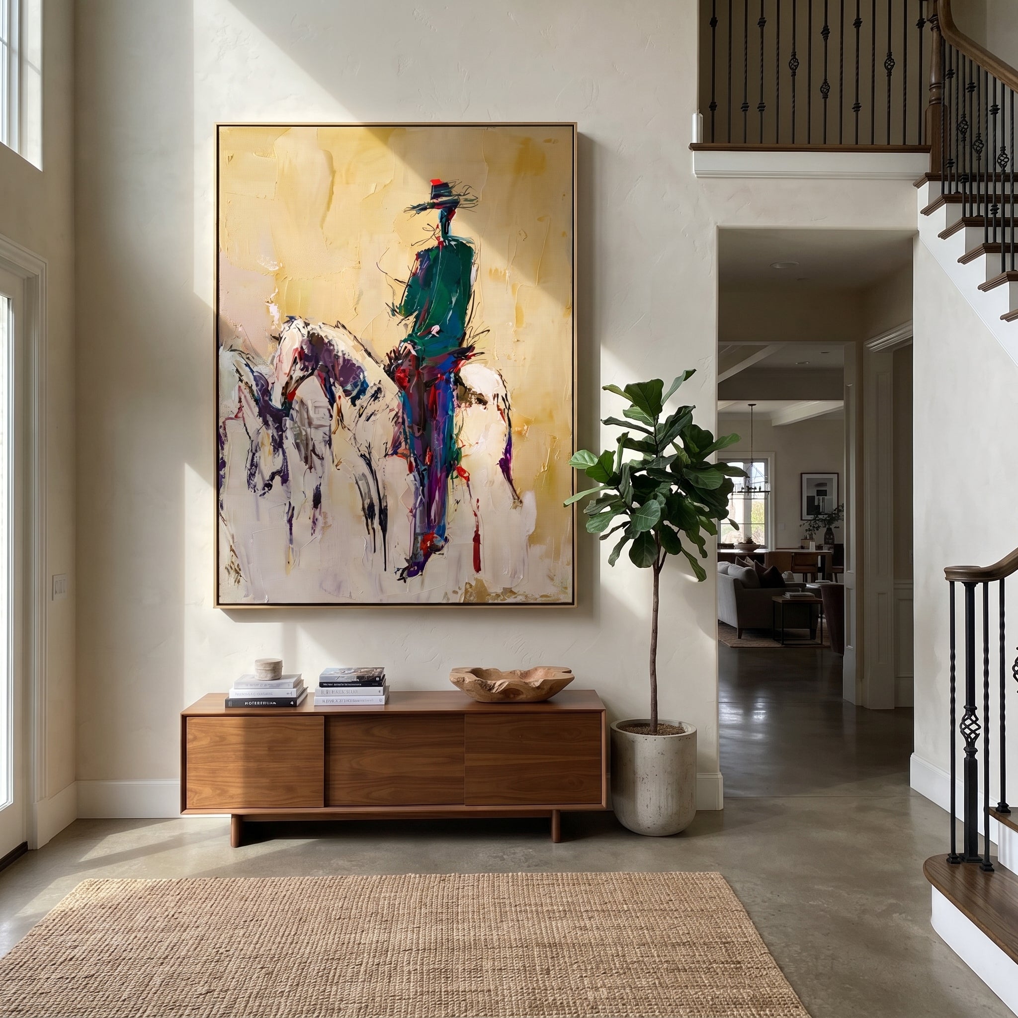 Ochre Dust Keeps Horse styled with warm modern furnishings