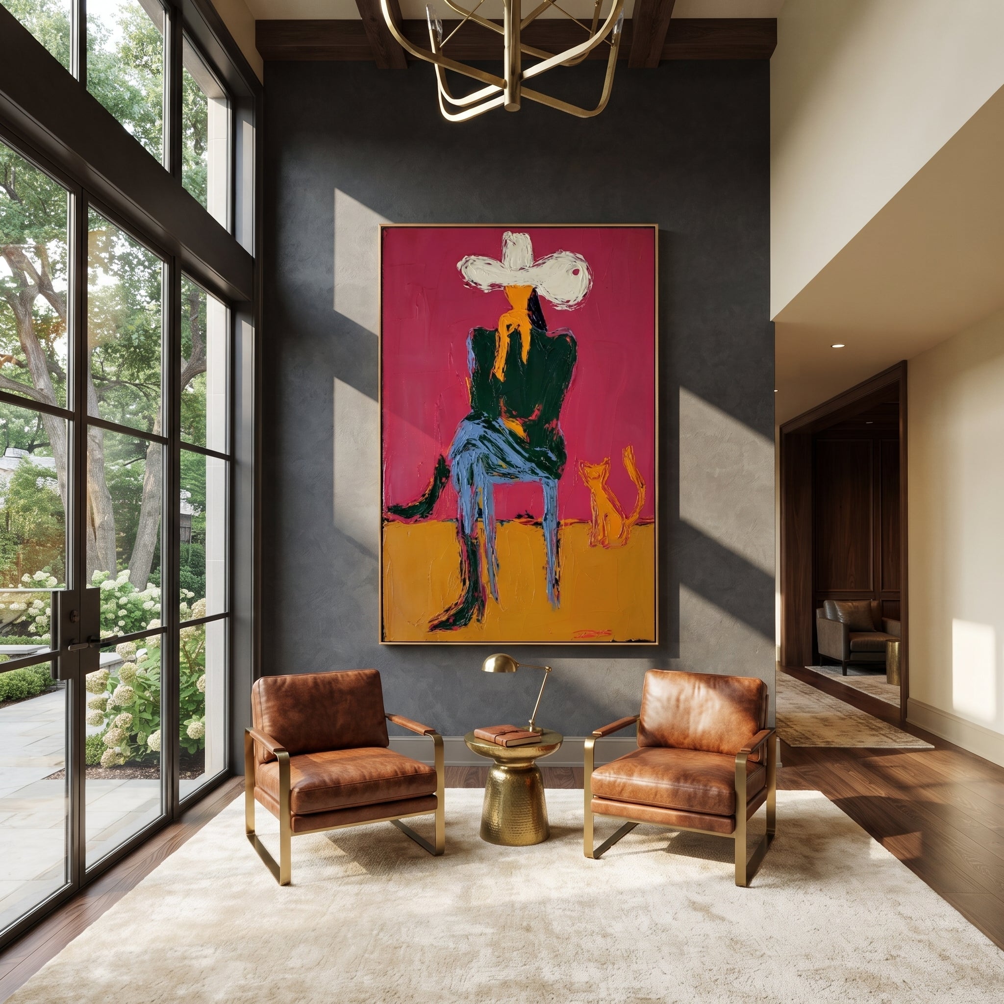 Small Dog Shares Silence displayed in a layered residential setting