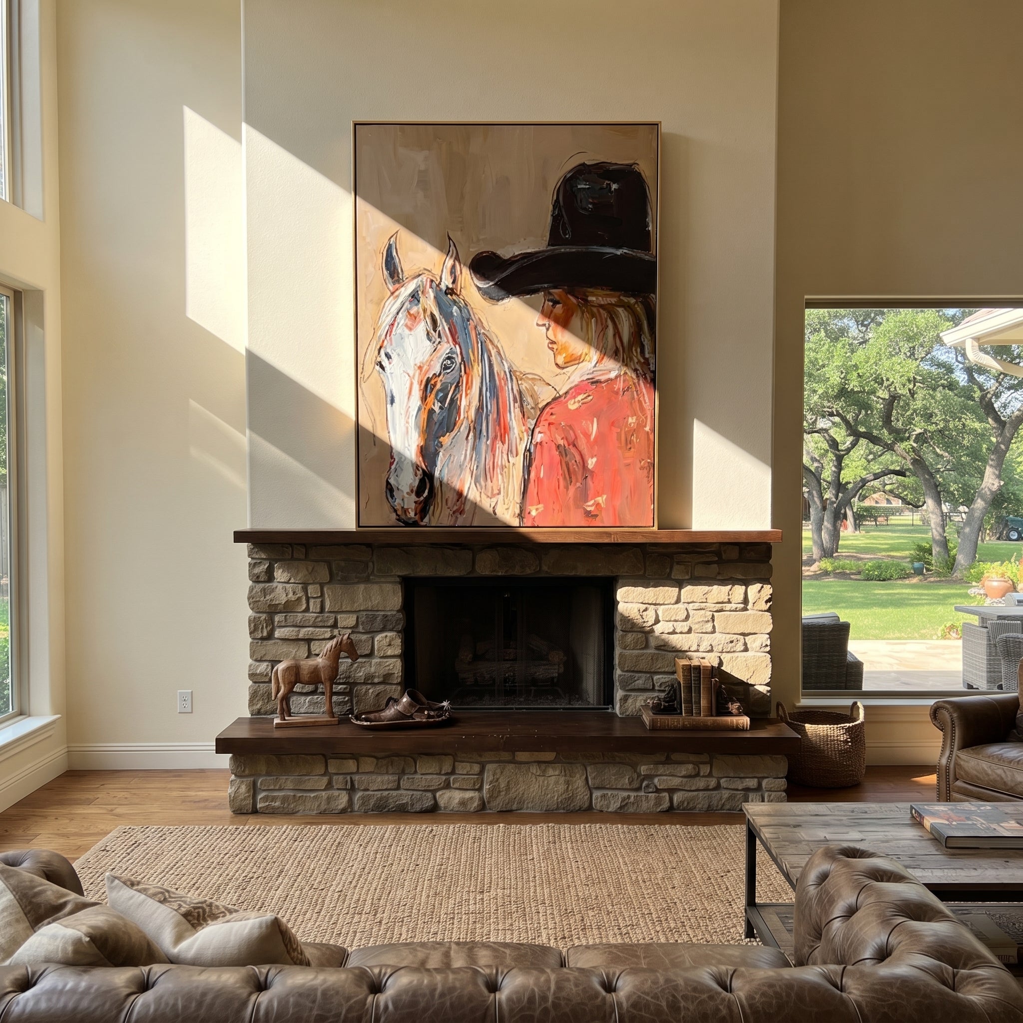Gray Horse Shares Breath styled with warm modern furnishings