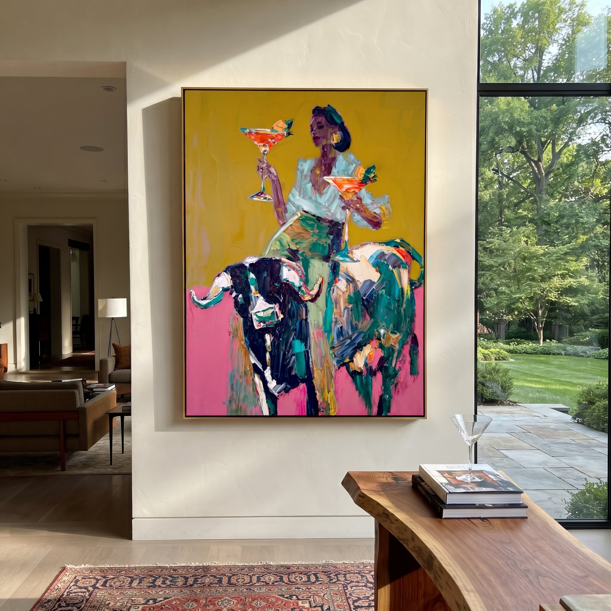Two Glasses Ride Color styled with warm modern furnishings