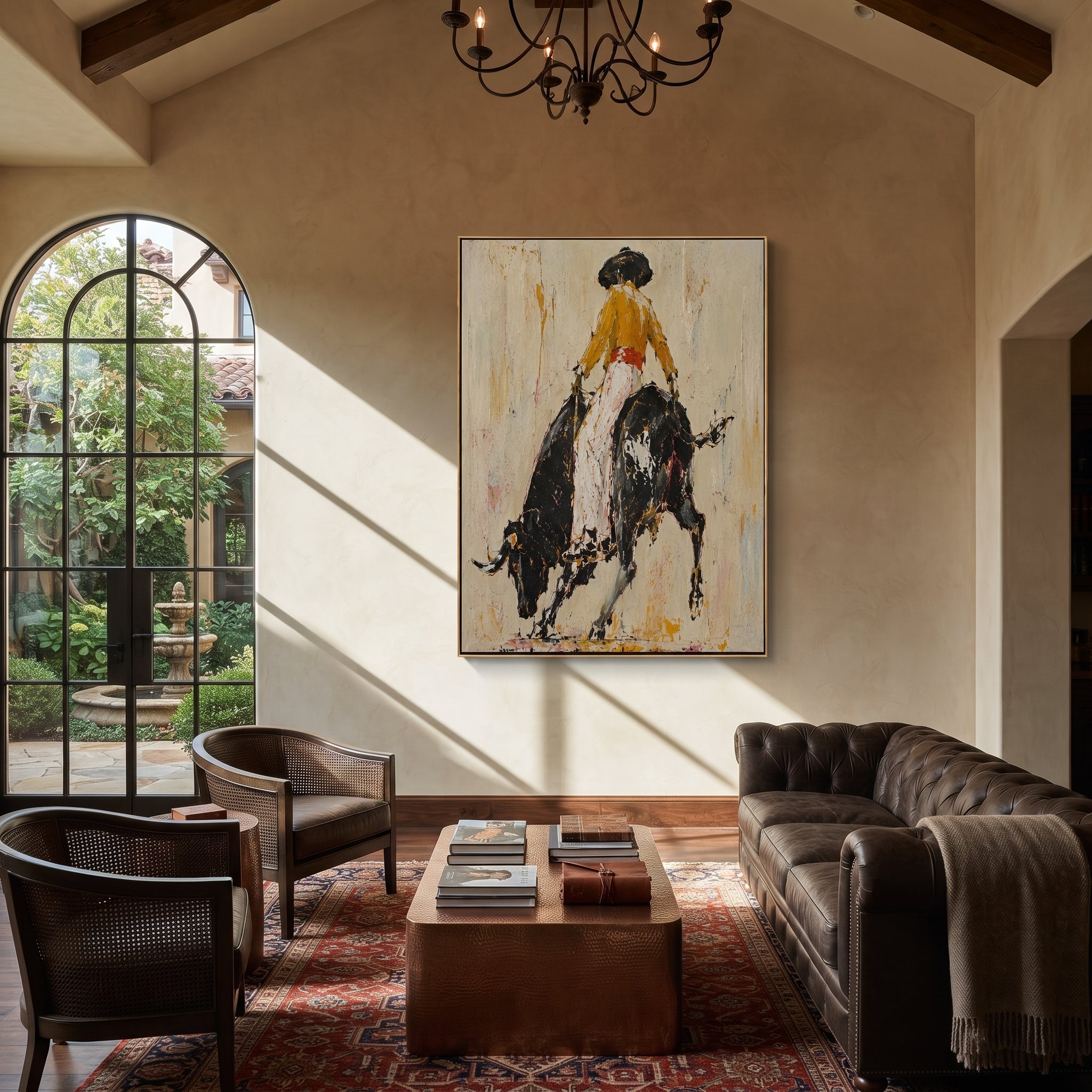 Black Bull Breaks Ivory presented as a colorful interior focal point