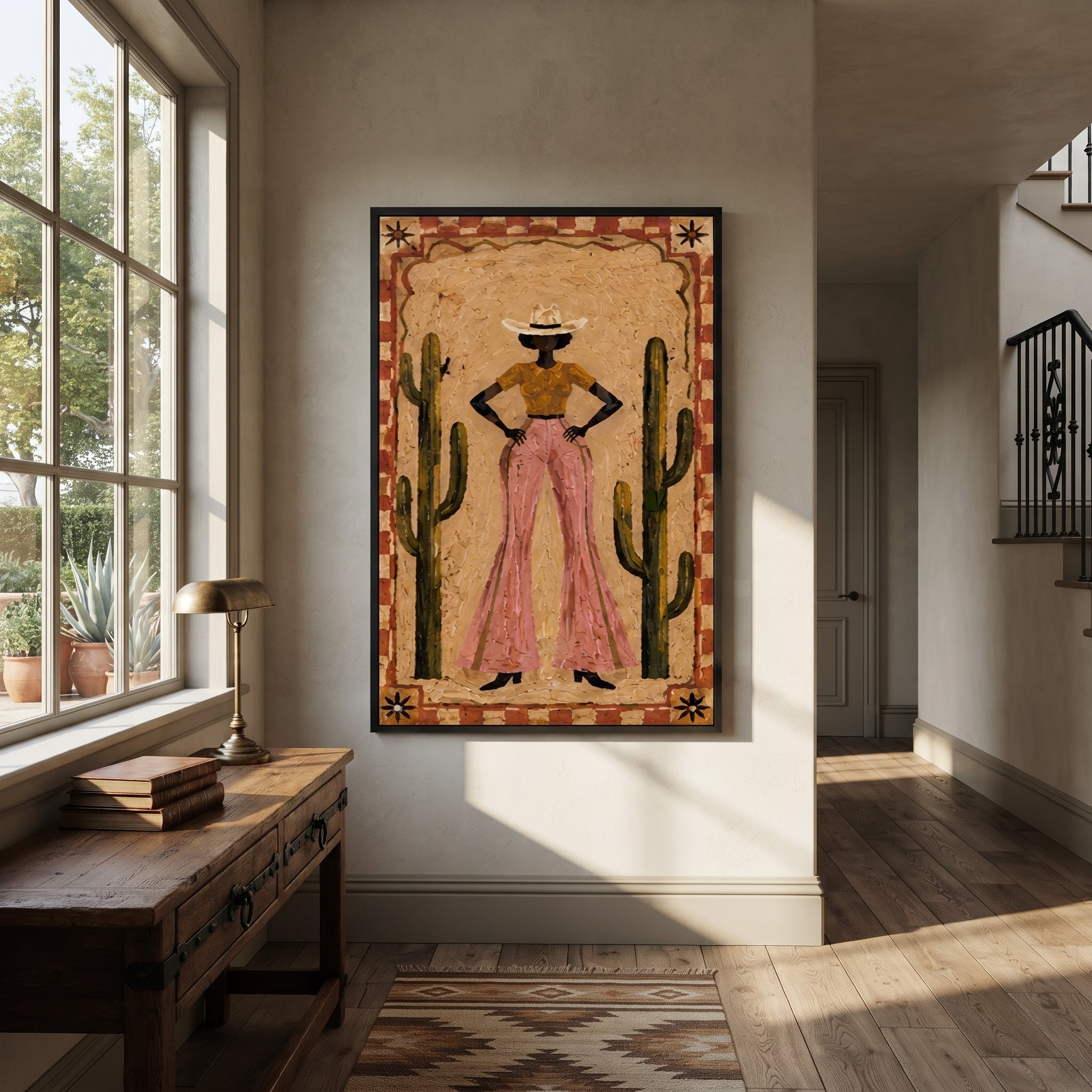 Cactus Walls Guard Rose presented as a colorful interior focal point