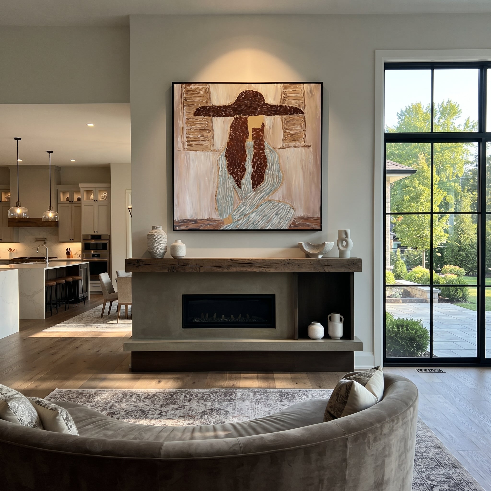 Braided Silence Waits Indoors presented as a colorful interior focal point