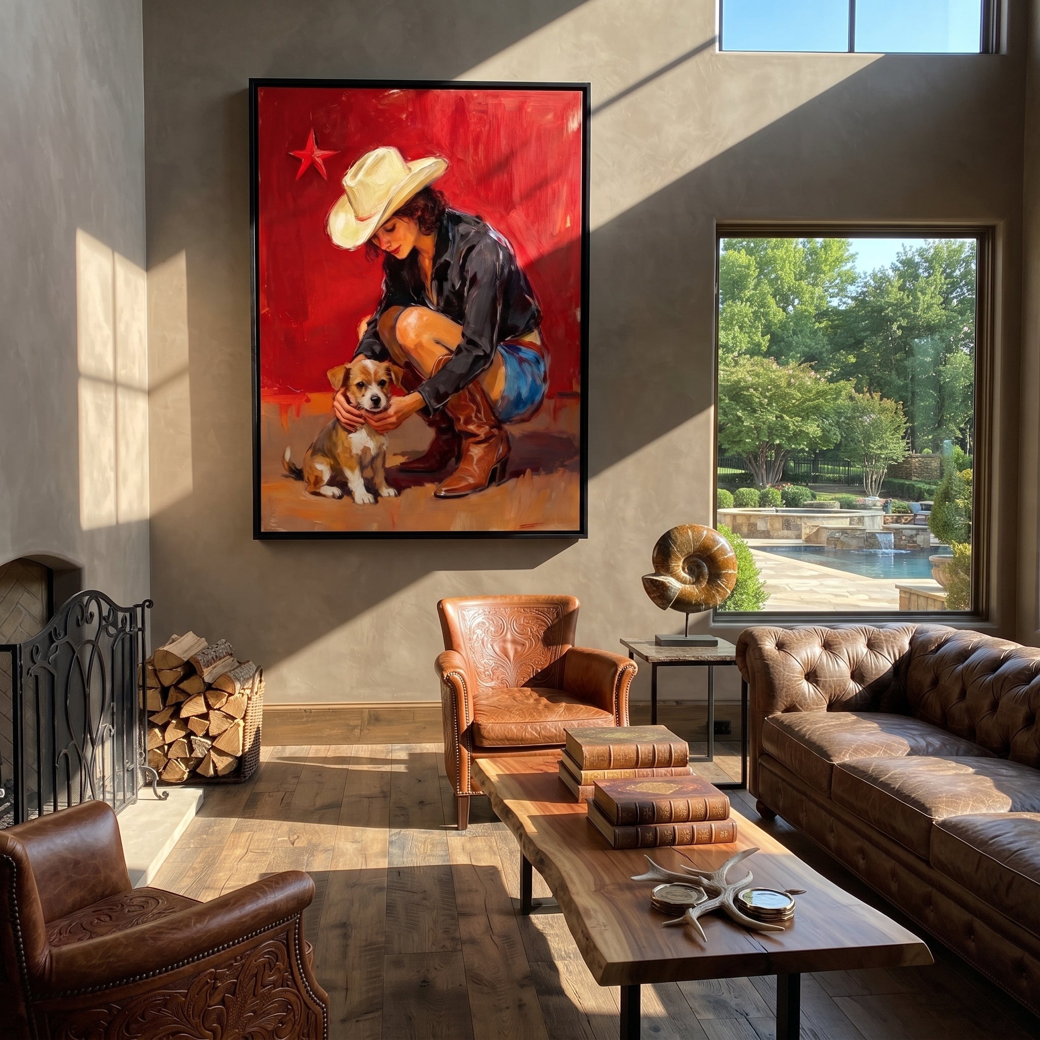 Small Dog Finds Shelter styled with warm modern furnishings