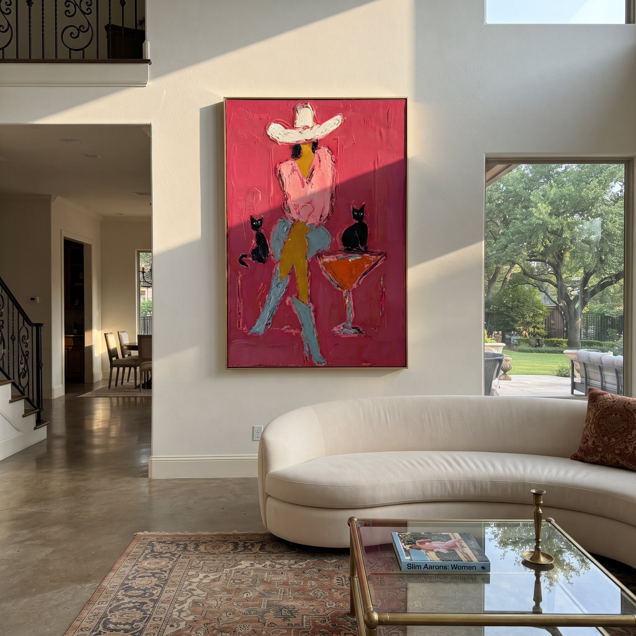 Two Cats Guard Cocktails displayed in a collected contemporary interior