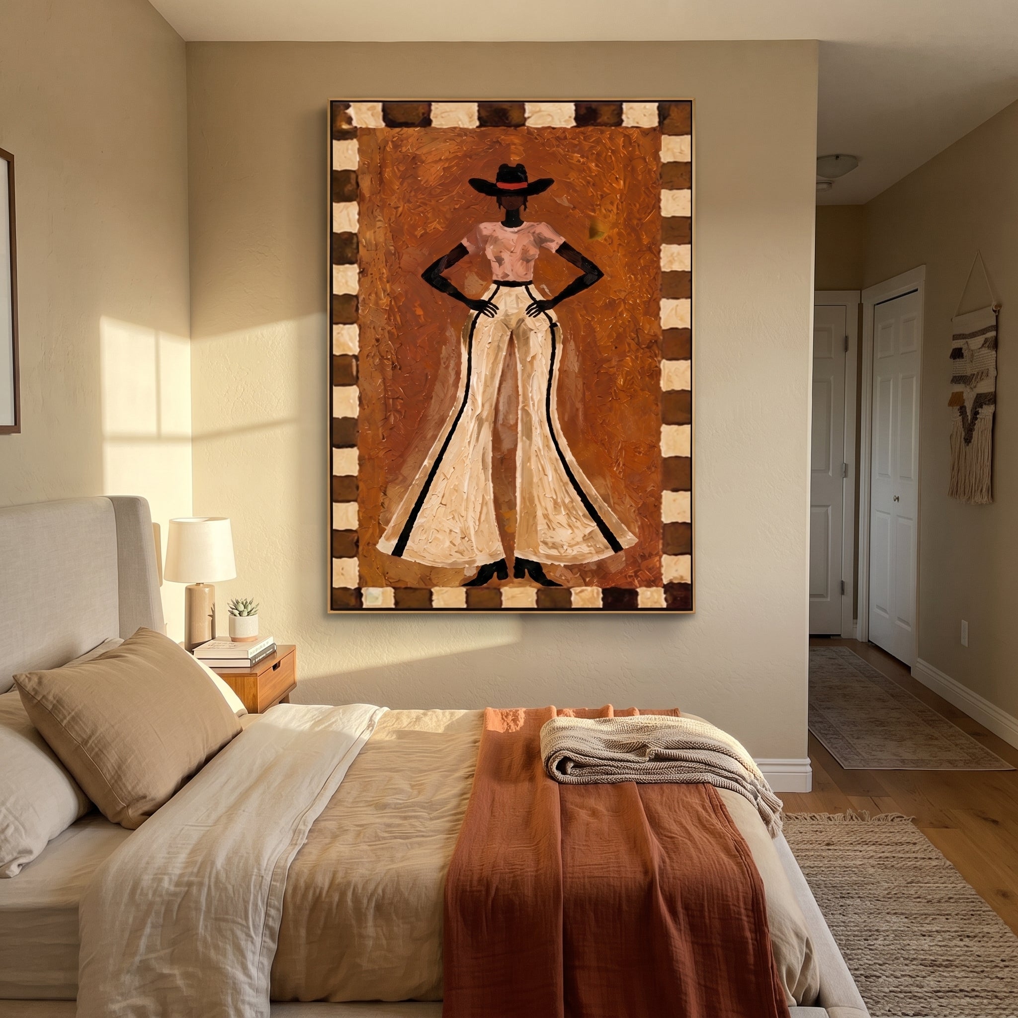 Ivory Trousers Command Stillness displayed in a collected contemporary interior